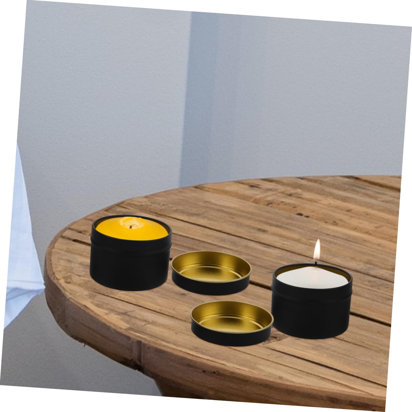 Gadpiparty Metal Can Candle Jar Small Candle Holder DIY Candle Tinplate Jar for Elegant Home Dec