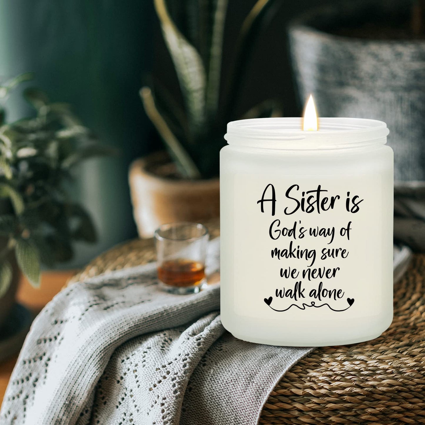 Maybeone Lavender Scented Candle - Sister Gift for Any Occasion - All Natural Soy Wax - 50 Hours Burn Time