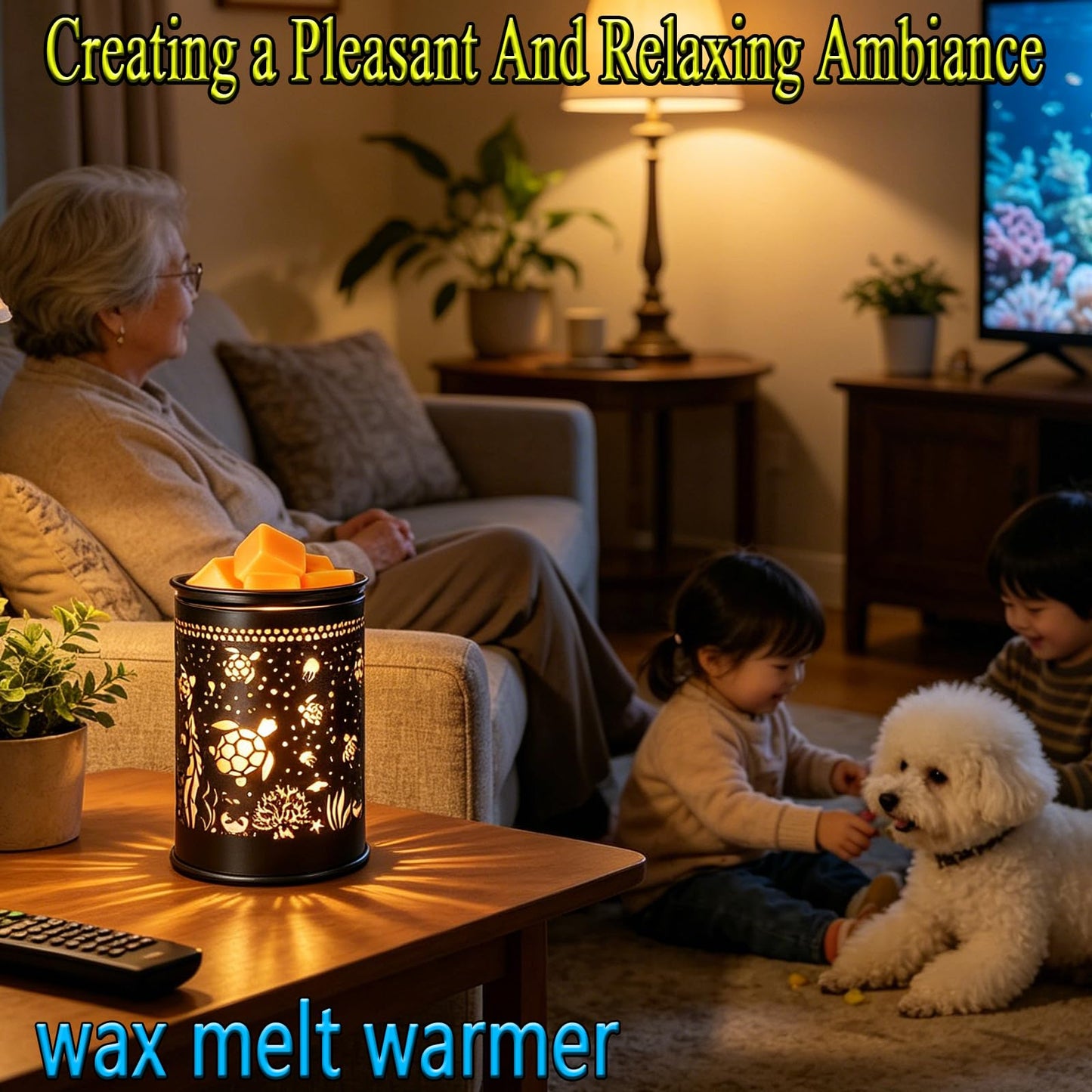 Wax Warmer for Scented Wax melt Warmer Wax Melter for Candle Making lamp Candle Warmer Plate Oil Burner for Home Decor and Gifts for Holiday(Sea Turtle)