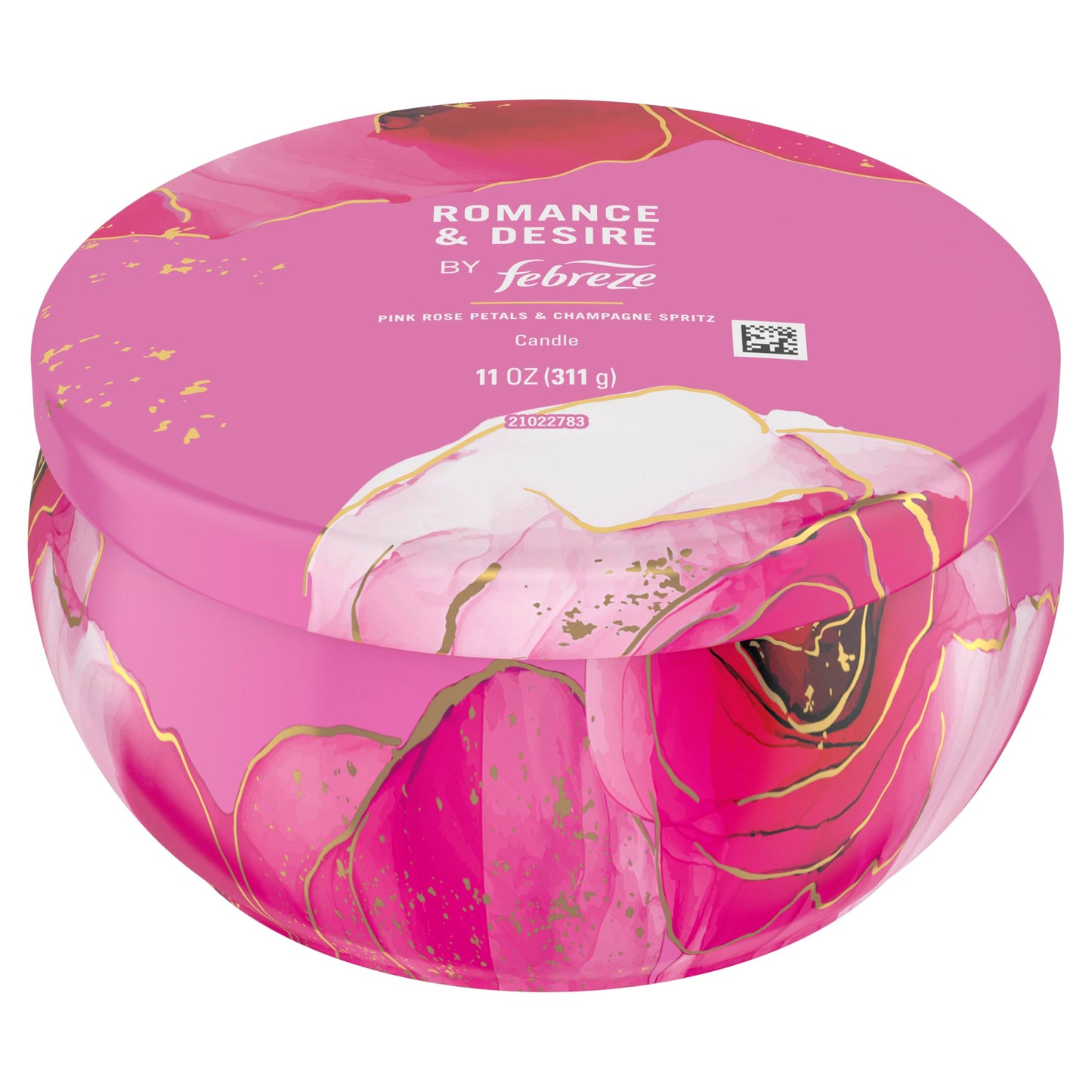 Febreze Scented Candle, Romance & Desire Scent, 11 oz 4 Wick Candle, Single Pack