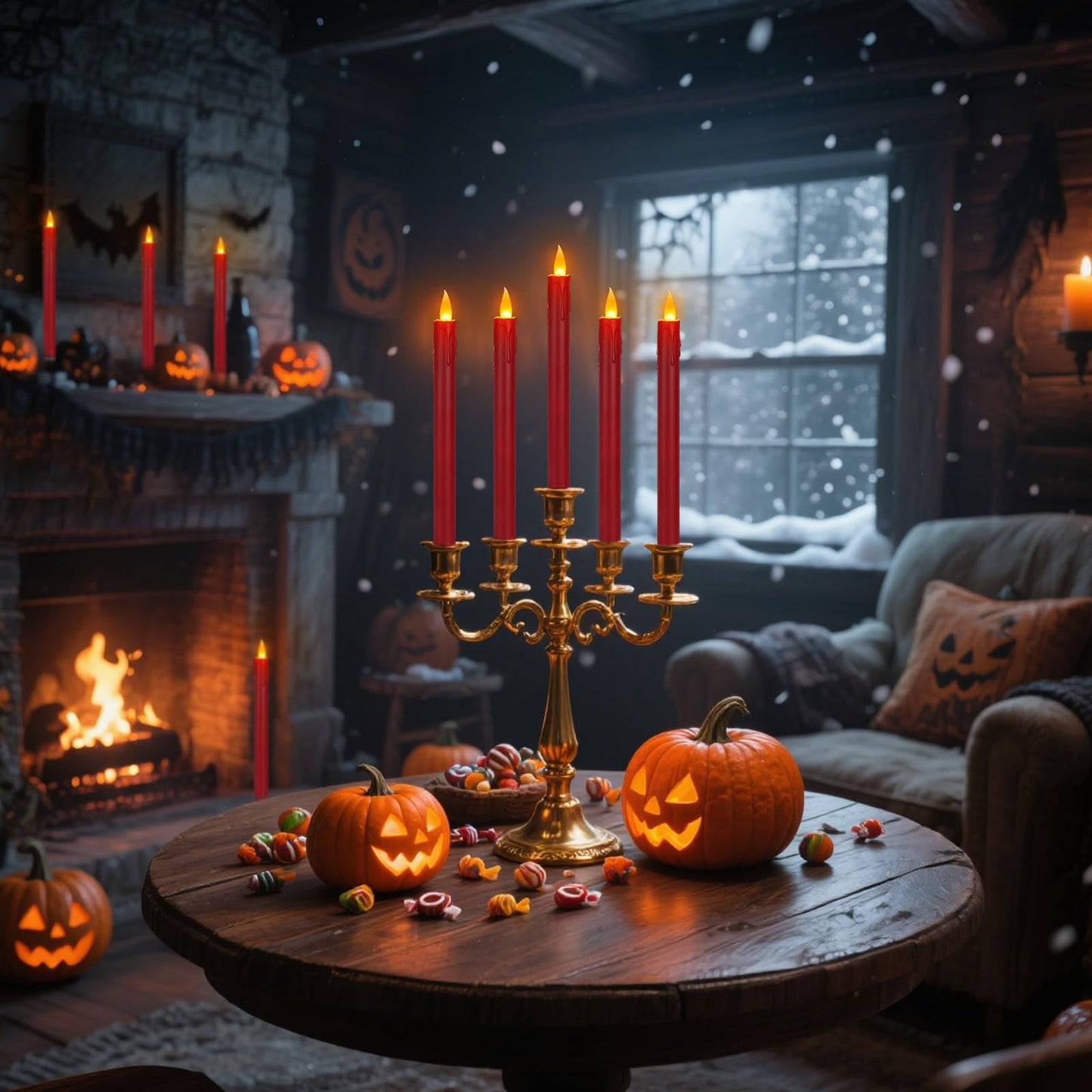 12 Pcs Burgundy Flameless Taper Candles with Remote, 10" Tall Electric Led Candlesticks, Plastic Battery Operated Taper Candles for Halloween Dinner Party Wedding Birthday Home Décor