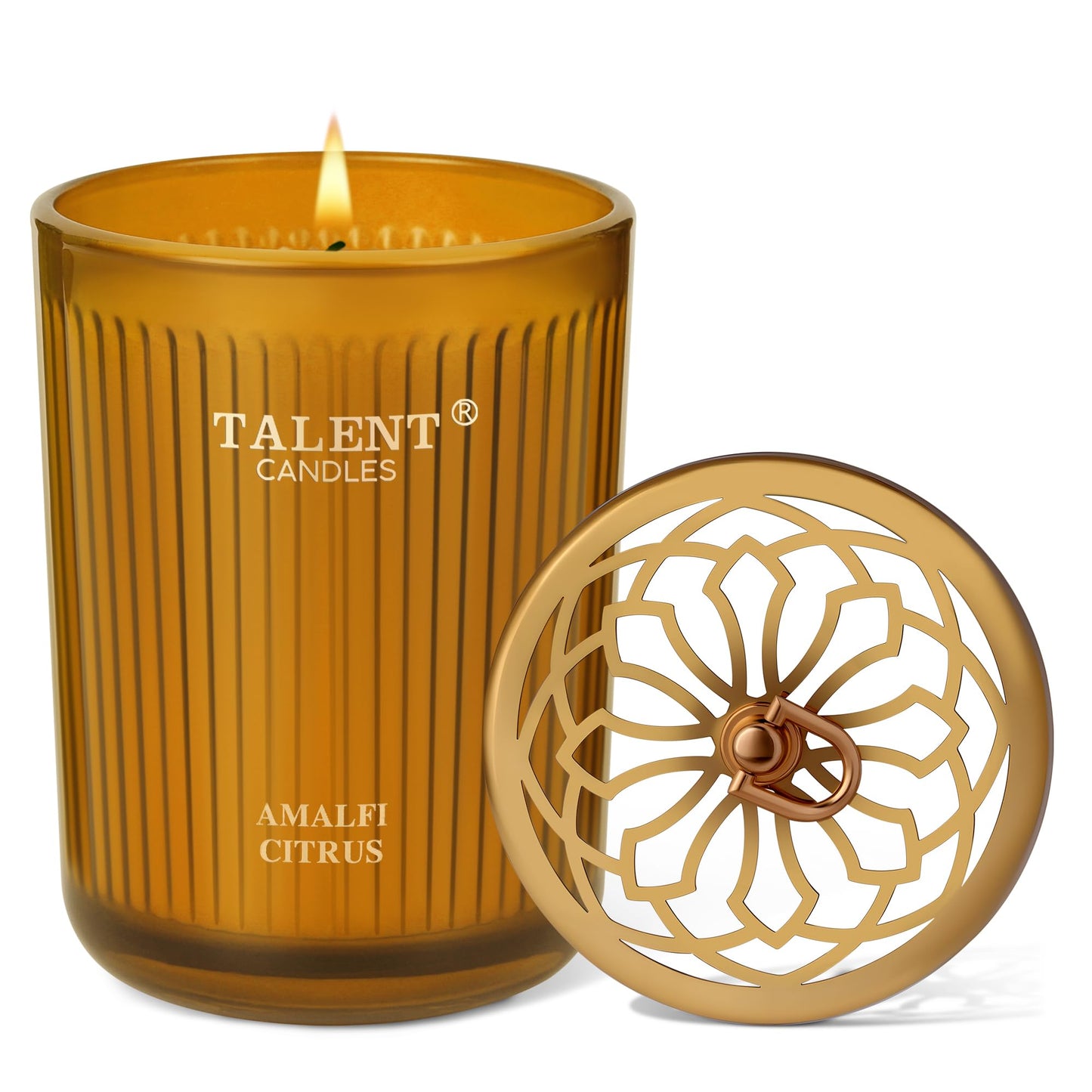 Jar Candles for Home Scented | Aromatherapy Candles Gifts for Women & Men | Natural Soy Candle | 8.4oz Traditional Style | Amalfi Citrus