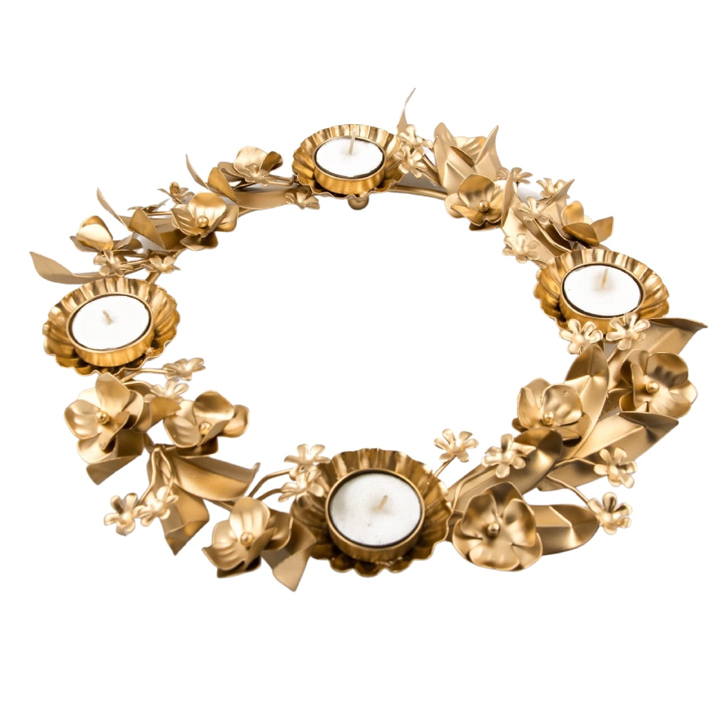 Decorative Candle Holder in Gold Finish