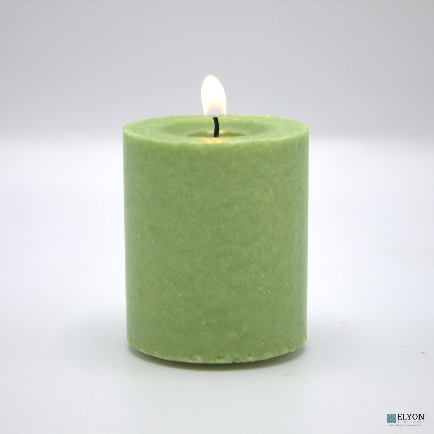 18 Green Colored Unscented Wax Votive Candles in Glass Holder, 24 Hours Burn Time