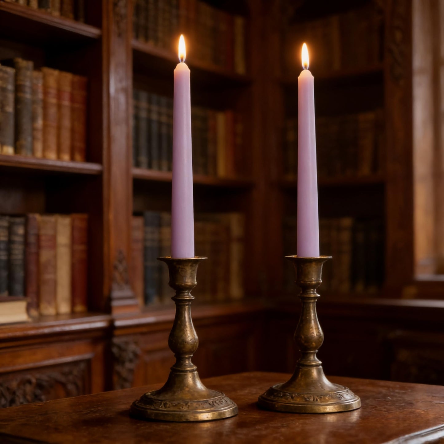 12-Pack Light-Purple Taper Candles, 10 Inch Unscented Dripless Candlesticks, Long-Lasting Burn Time of 7-8 Hours, Perfect for Home Décor, Weddings, and Events