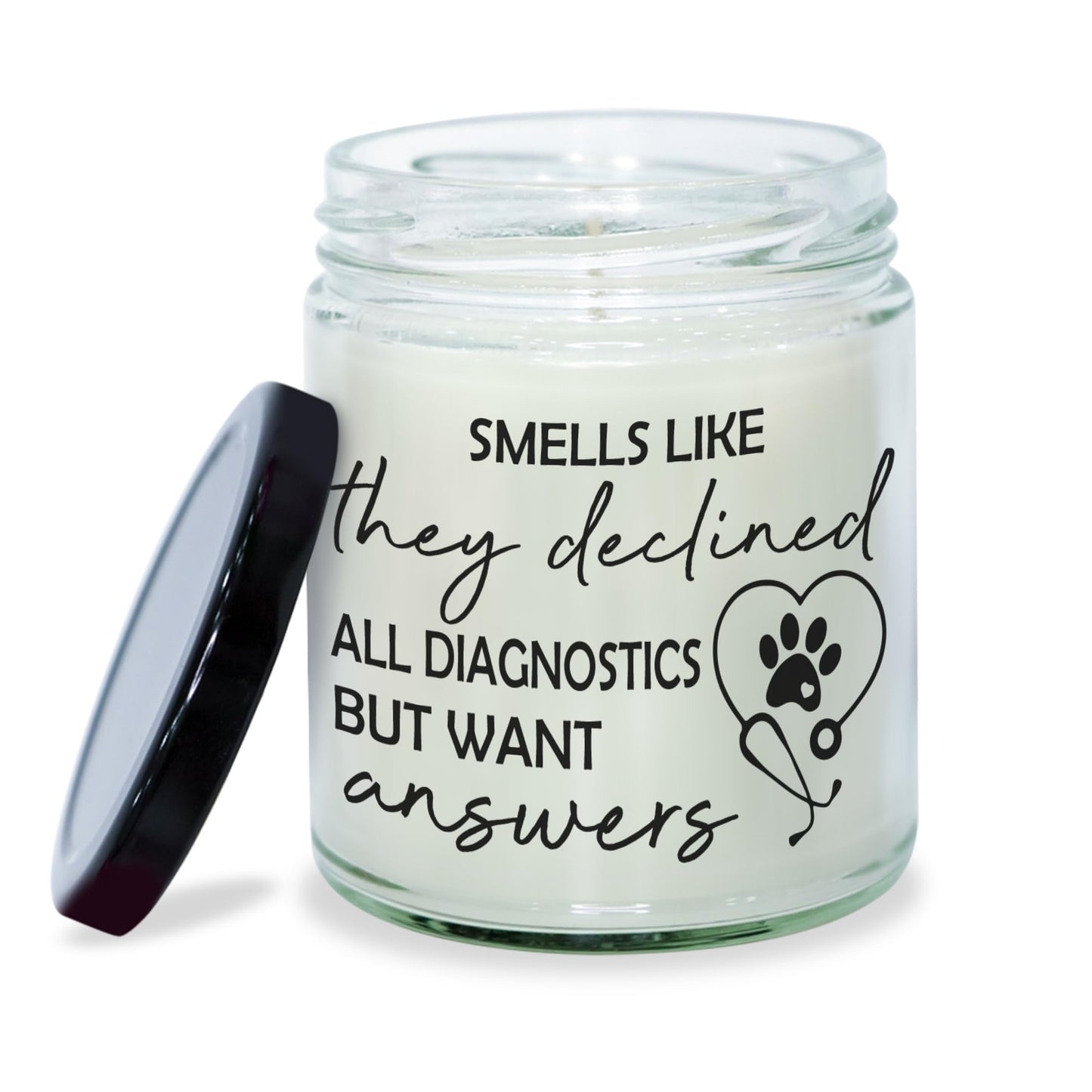 MEDROC Funny Veterinary Medicine Candle - 9oz Vanilla, Vet Gifts for Women Men, Vet Tech Week Gifts for Technician Veterinarian Assistant Receptionist Animals Care Doctor