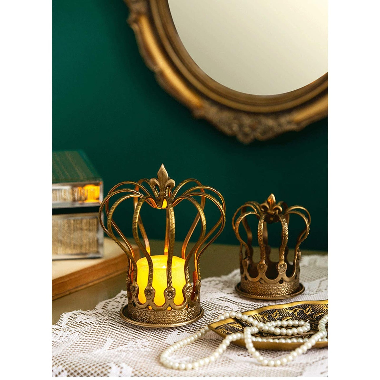 XILIN-1987 Candle Holderss European Style Brass Candle Holder Creative Candle Stand Home Decoration Decoration Home Dining Table Candlesticks Decorative Candlestick