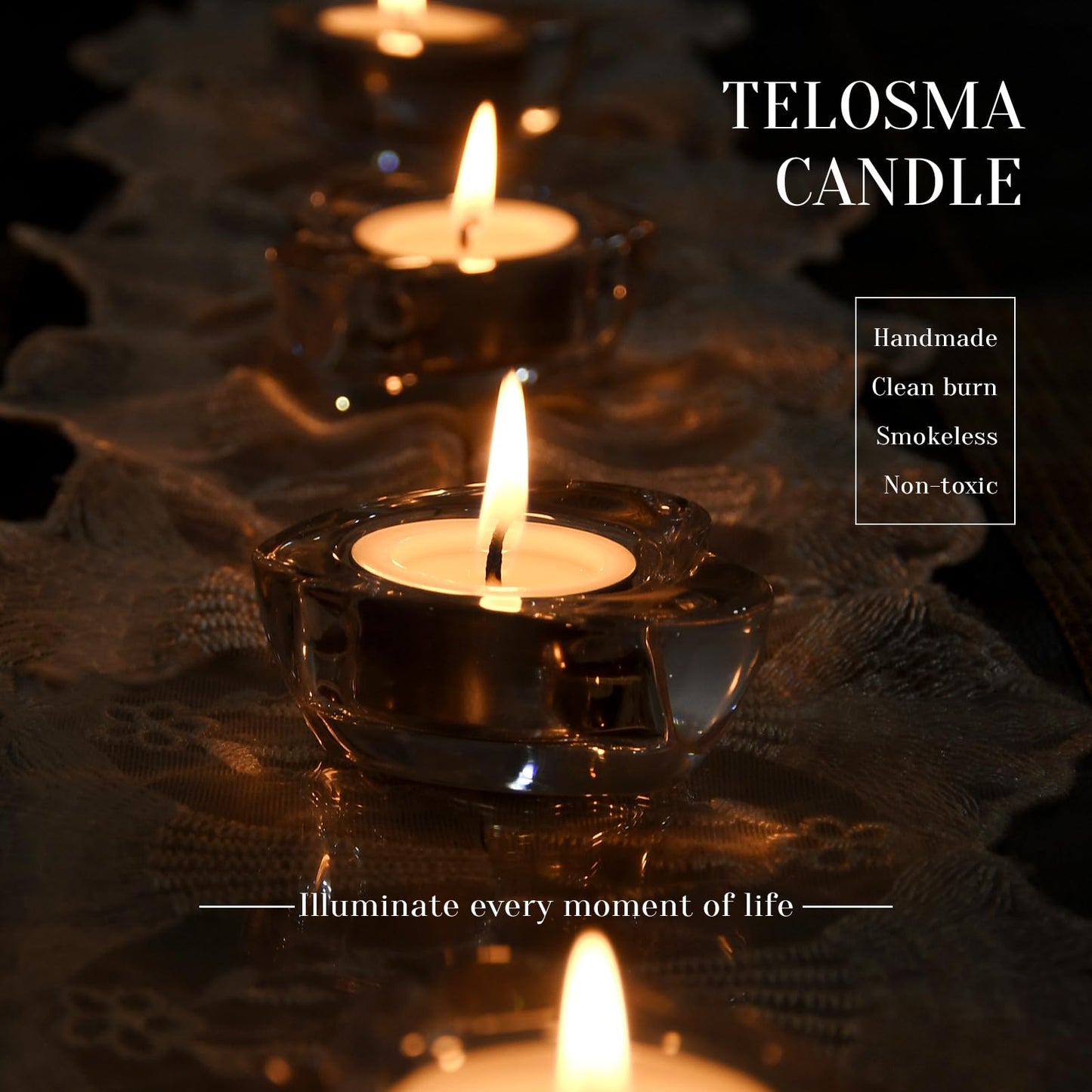 Natural Ivory White Beeswax Tealight Candles in Metal Aluminum Cup - Organic Small Candle Natural Scent Smokeless 4-5 Hours Burning - Pack of 36