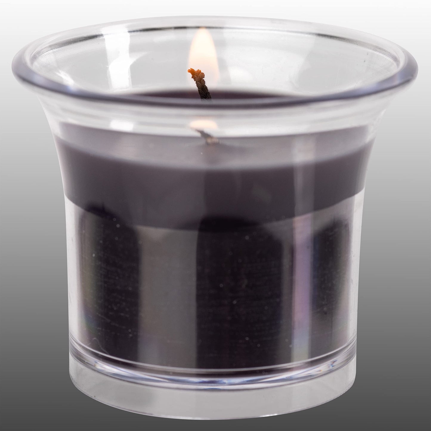 HYOOLA Clear Cup Scented Votive Candles - Black - 12 Hour Burn Time - 4 Pack - European Made