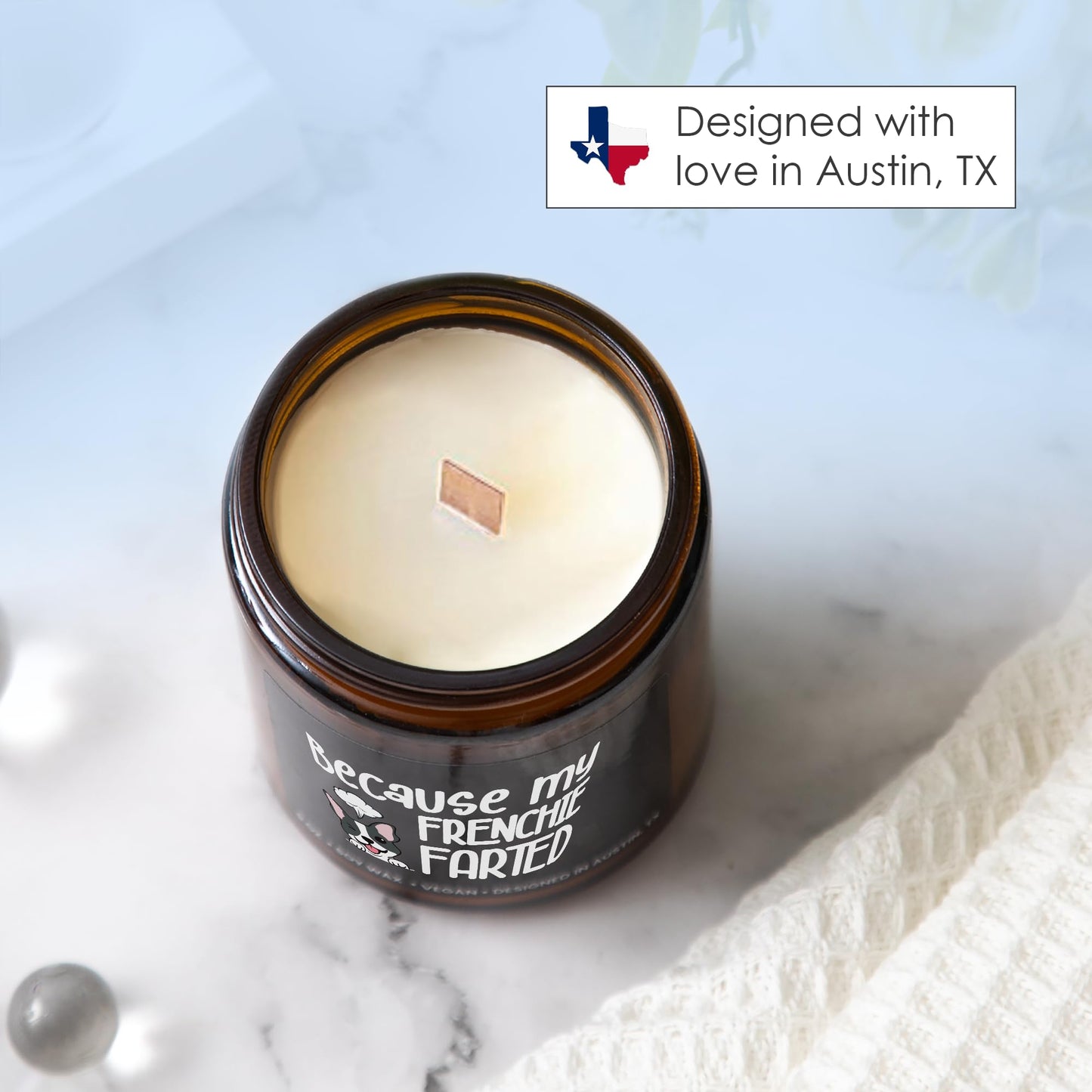 Funny Frenchie Candle, Frenchie Gifts for Women, Unique French Bulldog Gift Ideas, Best Present for Pet Lovers, Perfect Frenchies Presents for Girls, Birthday, Christmas, Gift-Ready