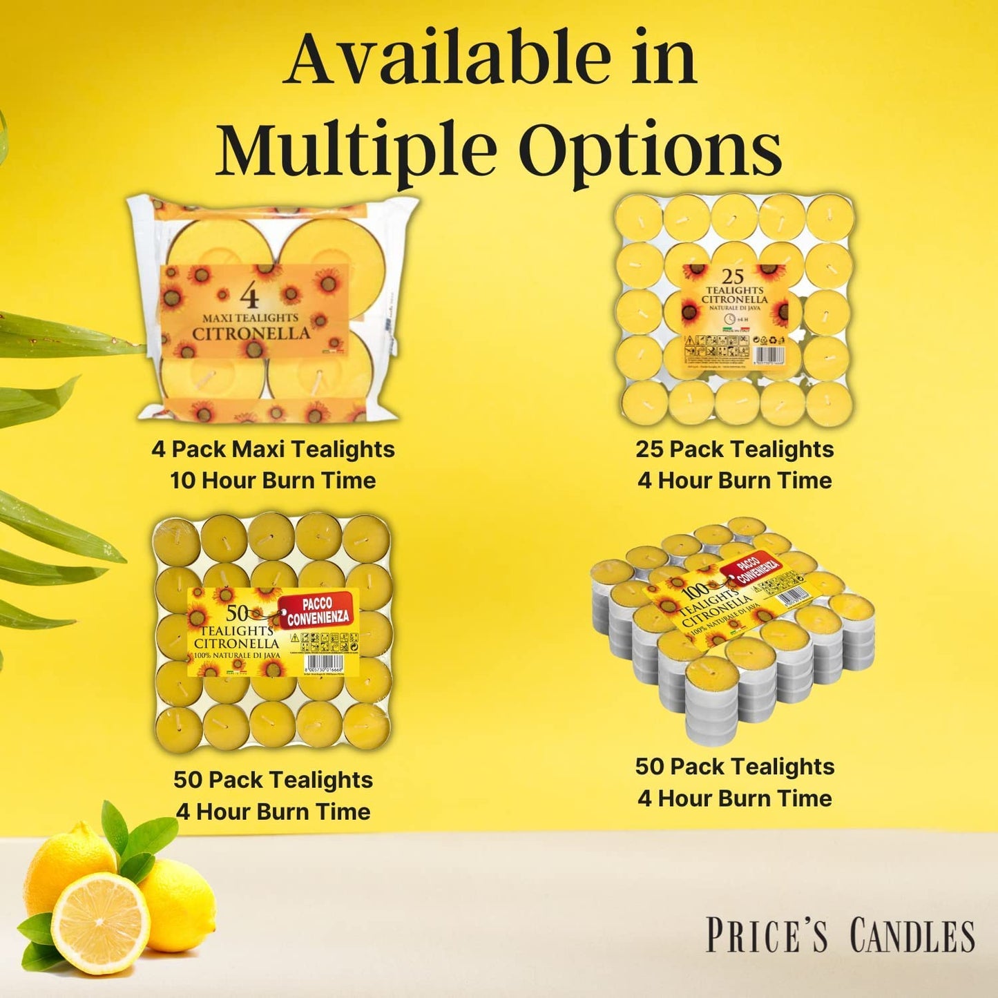 Prices Tea Lights (25 x Citronella)