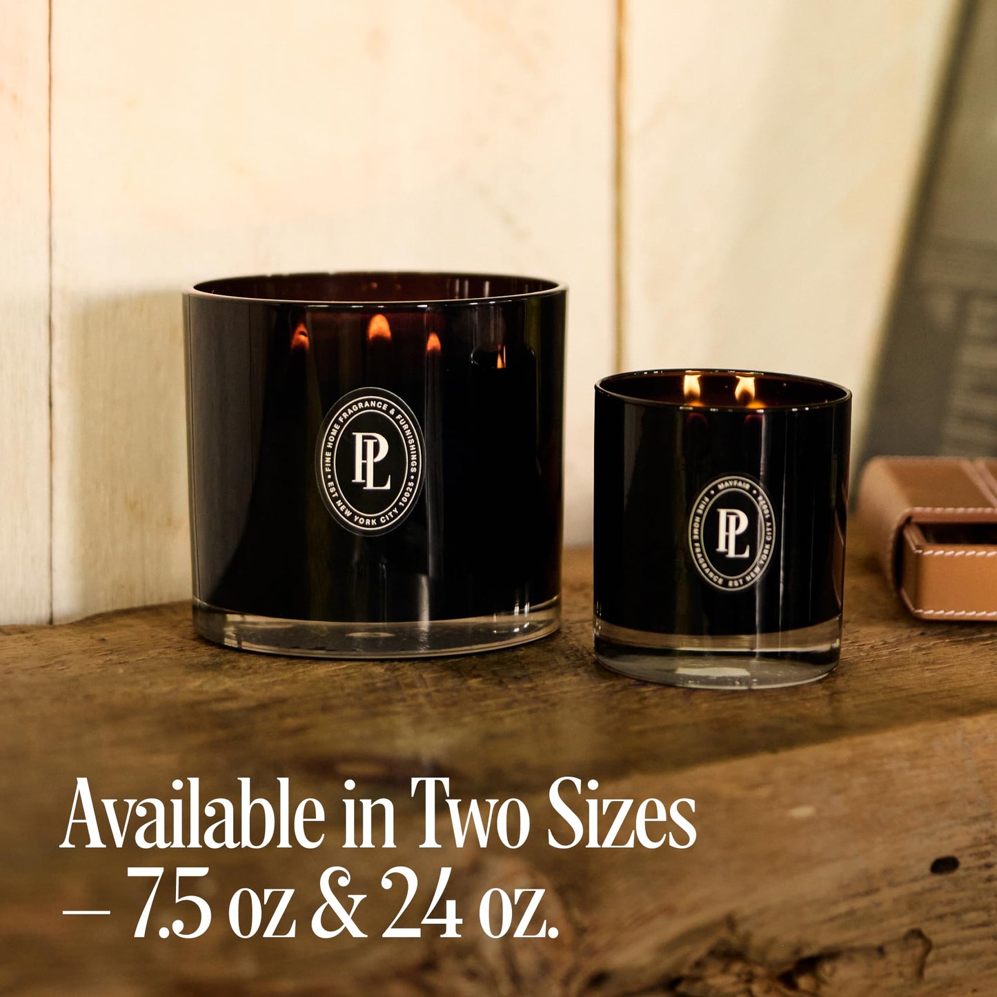Preston Lane Luxury 2-Wick Scented Candle, Doheny Drive, 7.5 oz Hand-Poured in USA | Long Burn Time (20-30 Hrs), Vegan Soy Wax Blend, Decorative Glass Vessel, Fine Italian Fragrance