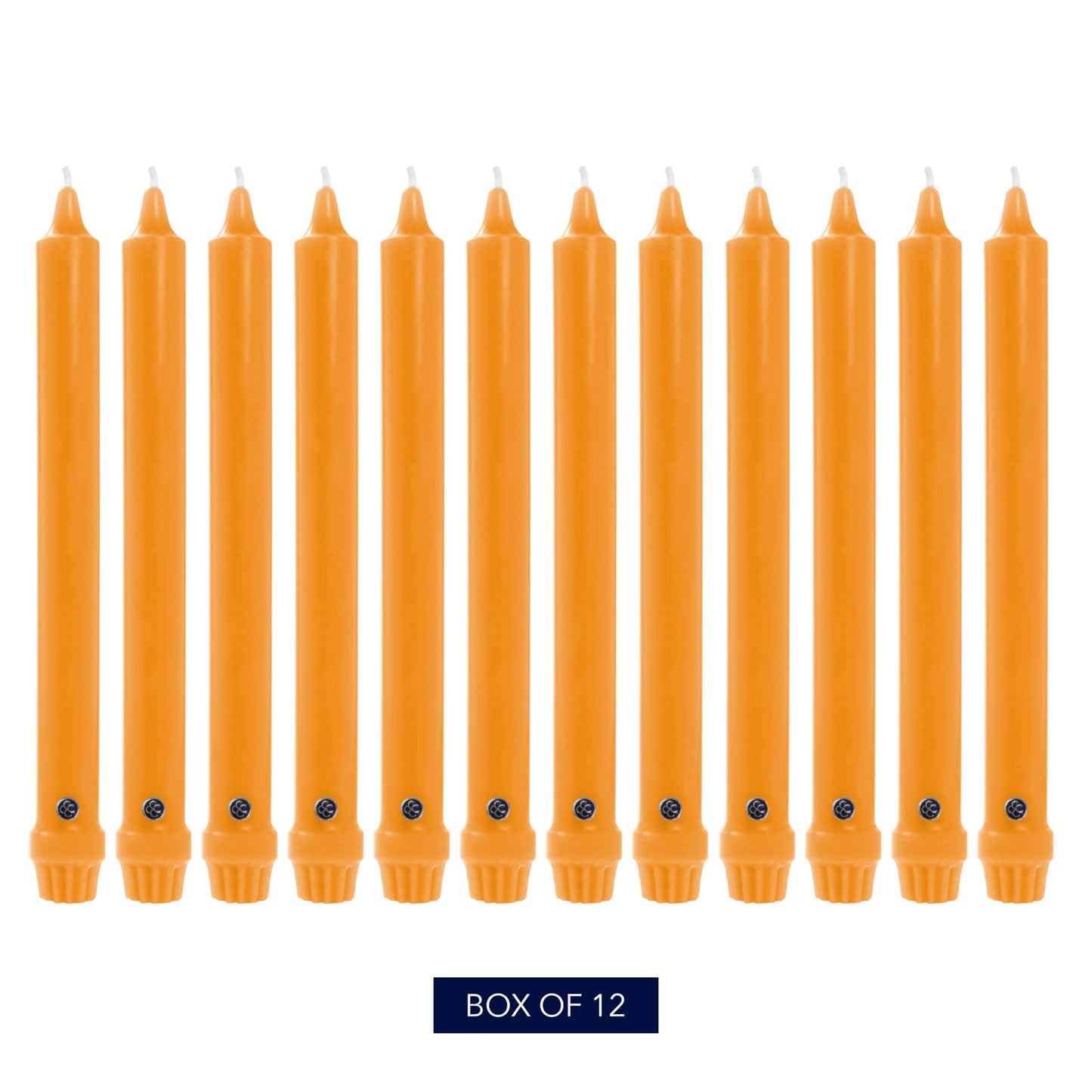 Colonial Candle Unscented Taper Candle, Classic Collection, Caramel, 12 in, Pack of 12 - Up to 10 Hours Burn