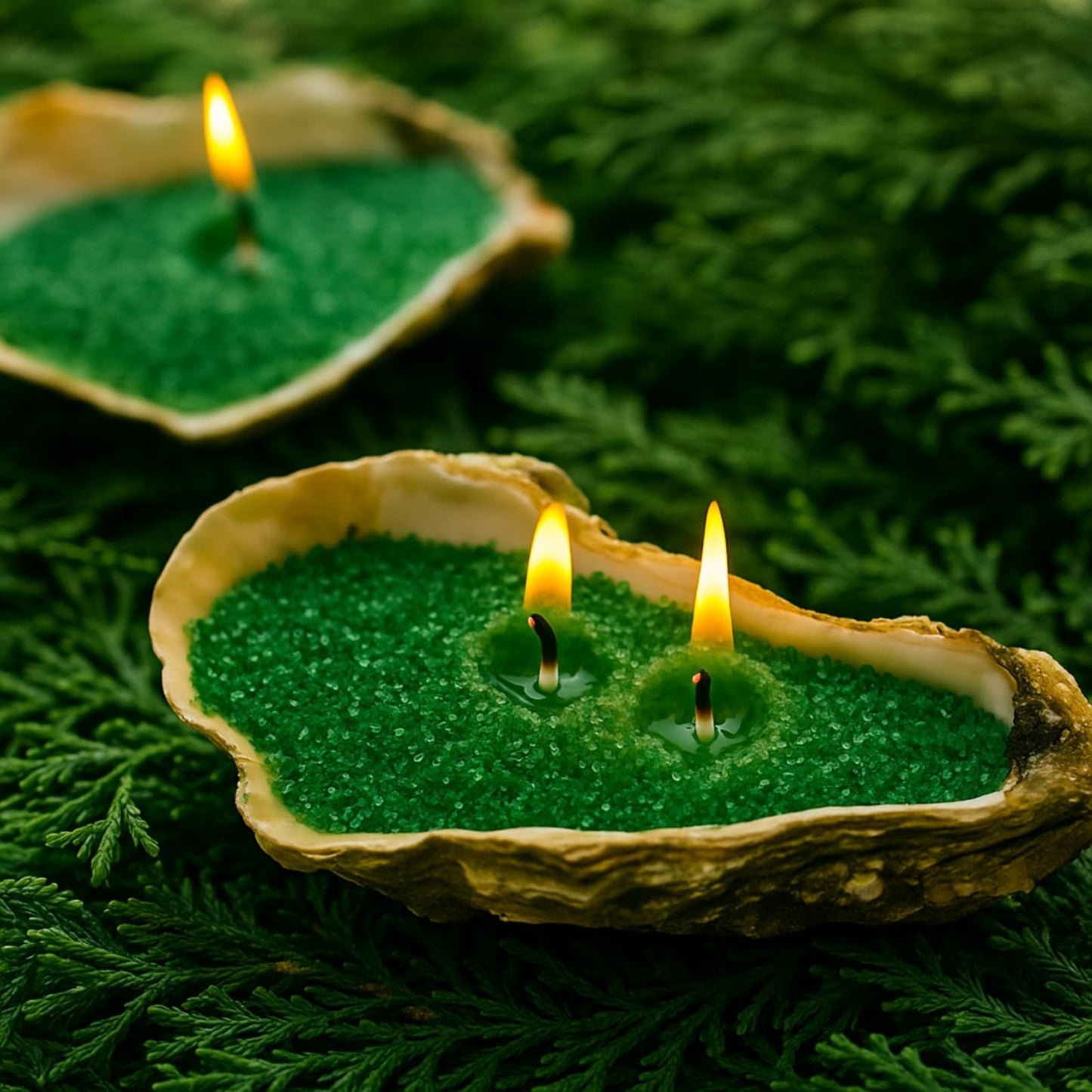 Conelist 2.2 lb Fir Scented Pearled Candle Sand Wax Set Customized Powder Making Candles Refill Kit Palm Wax All Natural Non Toxic with 20 Wicks for Christmas Gifts DIY(Green)