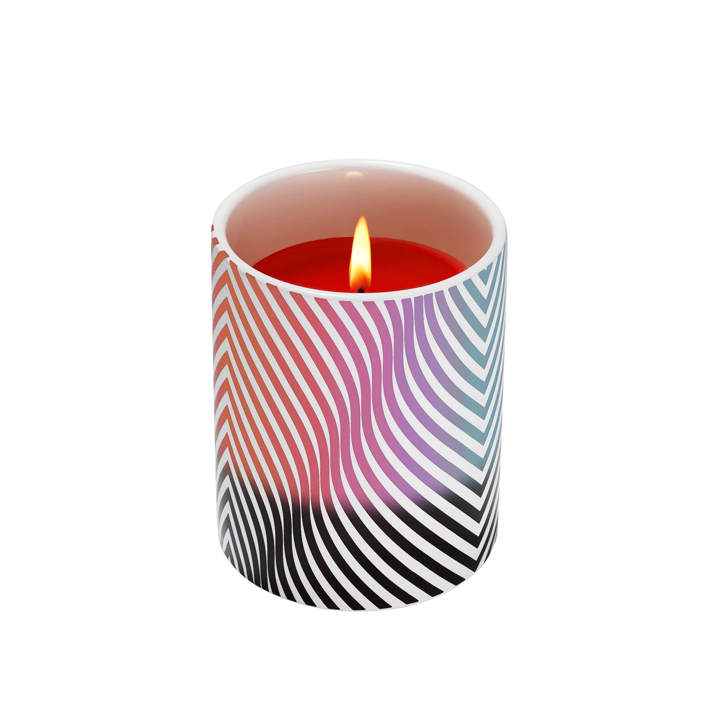 Glo Zone Slow Color-Changing Ceramic Scented Candle, 12 oz - Holographic Cherry