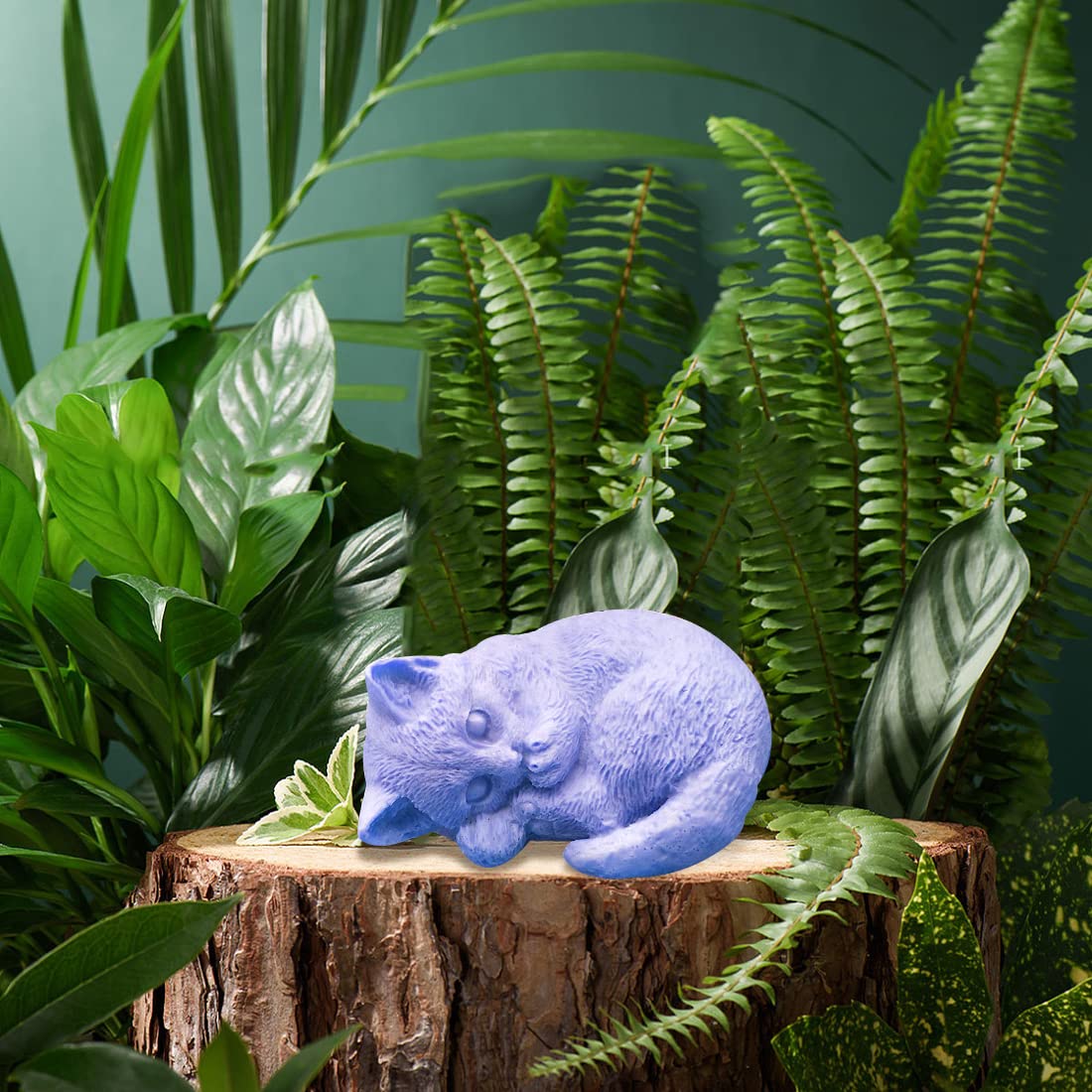 Voyyphixa 3D Cat Resin Mold Sleepy Cat Epoxy Resin Silicone Mold Sleepy Art Craft Ornaments Animals Silicone Molds for Resin Casting for Making Soaps, Candle, Puddings, Chocolates