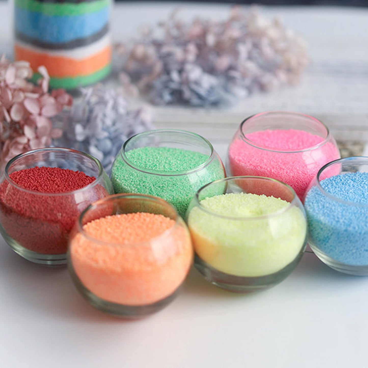 CoolCrafts Sand Wax Candle with Wicks 2 LB Pearled Sand Candle Bulk for Candle Making, Wedding Decor, Crafts - Pink