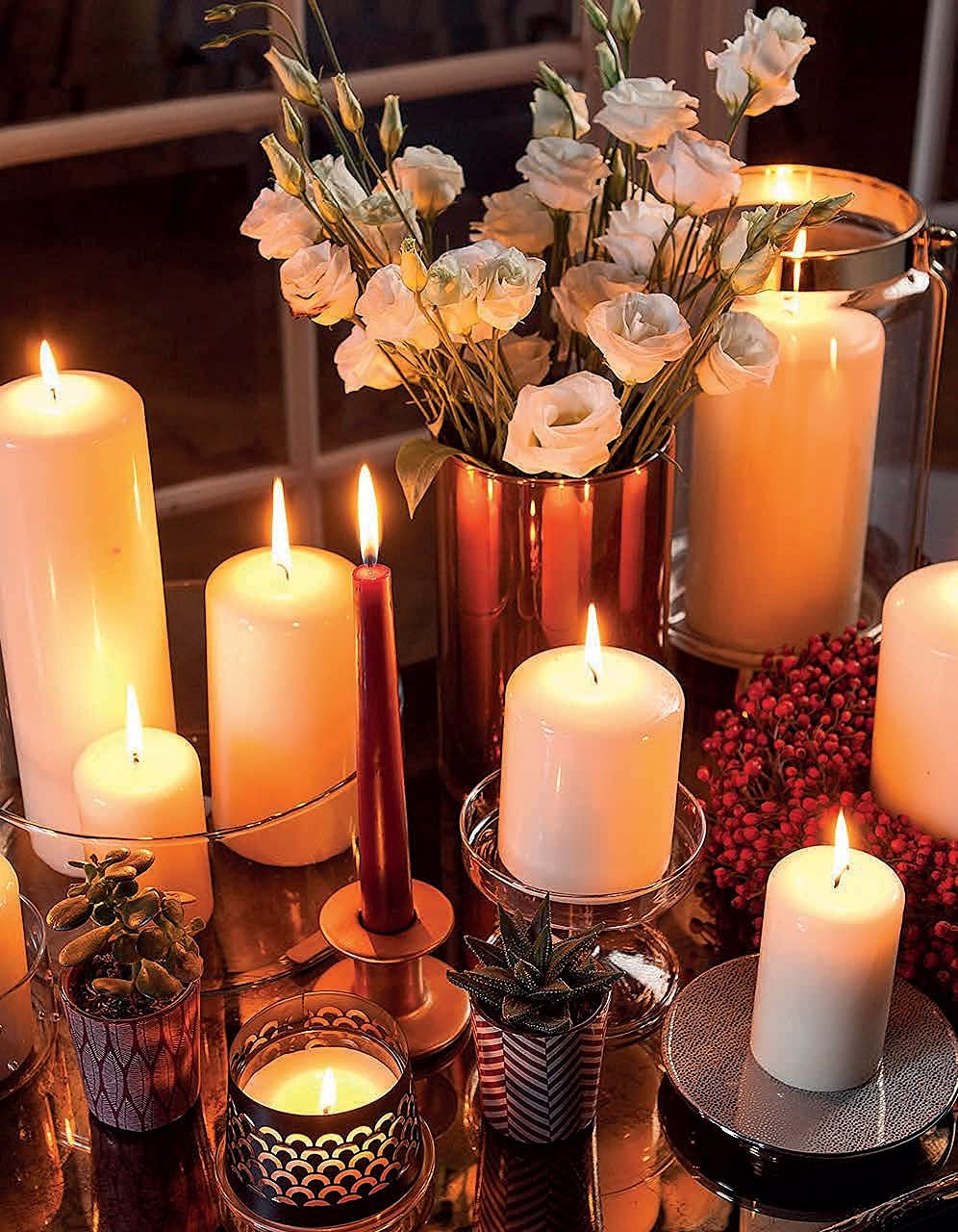 SPAAS Ivory Pillar Candles - 9 Pack | 6 Inch Large Ivory Dripless Pillar Candles for Home Decor, Memorial, Vigil, Parties, Wedding, Decorative Lantern