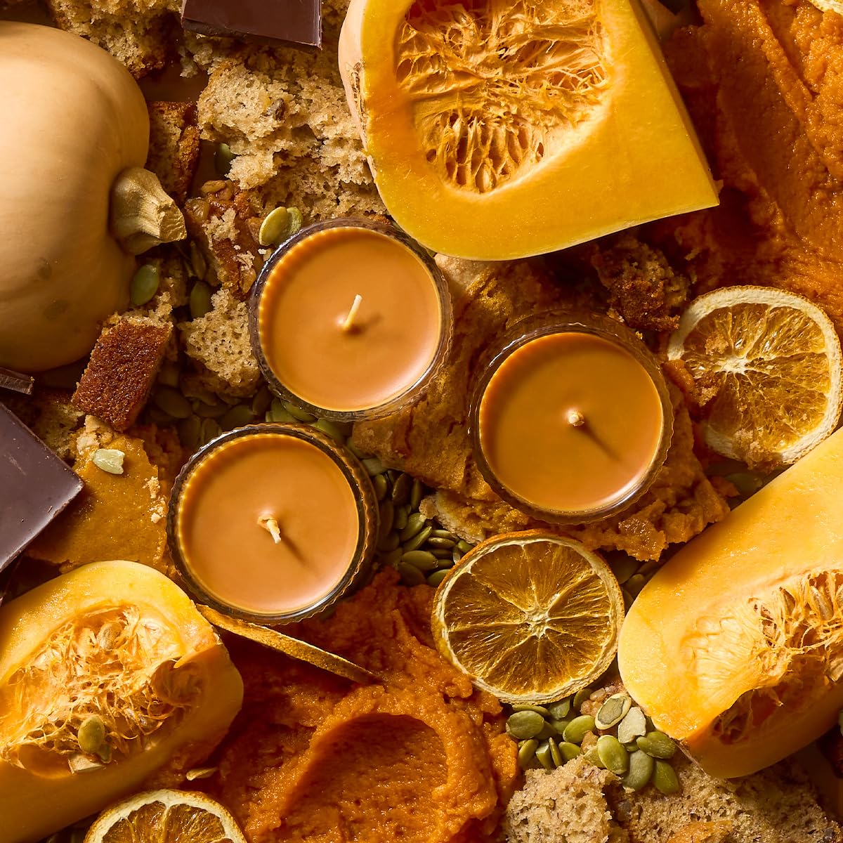 Half Baked Pumpkin Smash Scented Votive Candles by Snif, Festive Fall Candle, 100% Cotton Fiber Wicks, Soy Wax Blend, Non-Toxic, Vegan