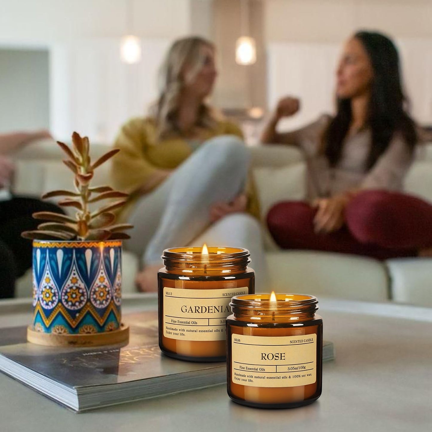 Scented Candle Set 24 Pack (3.05oz Each) - Aromatherapy Candles with Essential Oils, Smokeless Soy Wax Candles in 12 Scents, Gift for Women/Mom, Valentine/Mother's Day/Christmas/Birthday