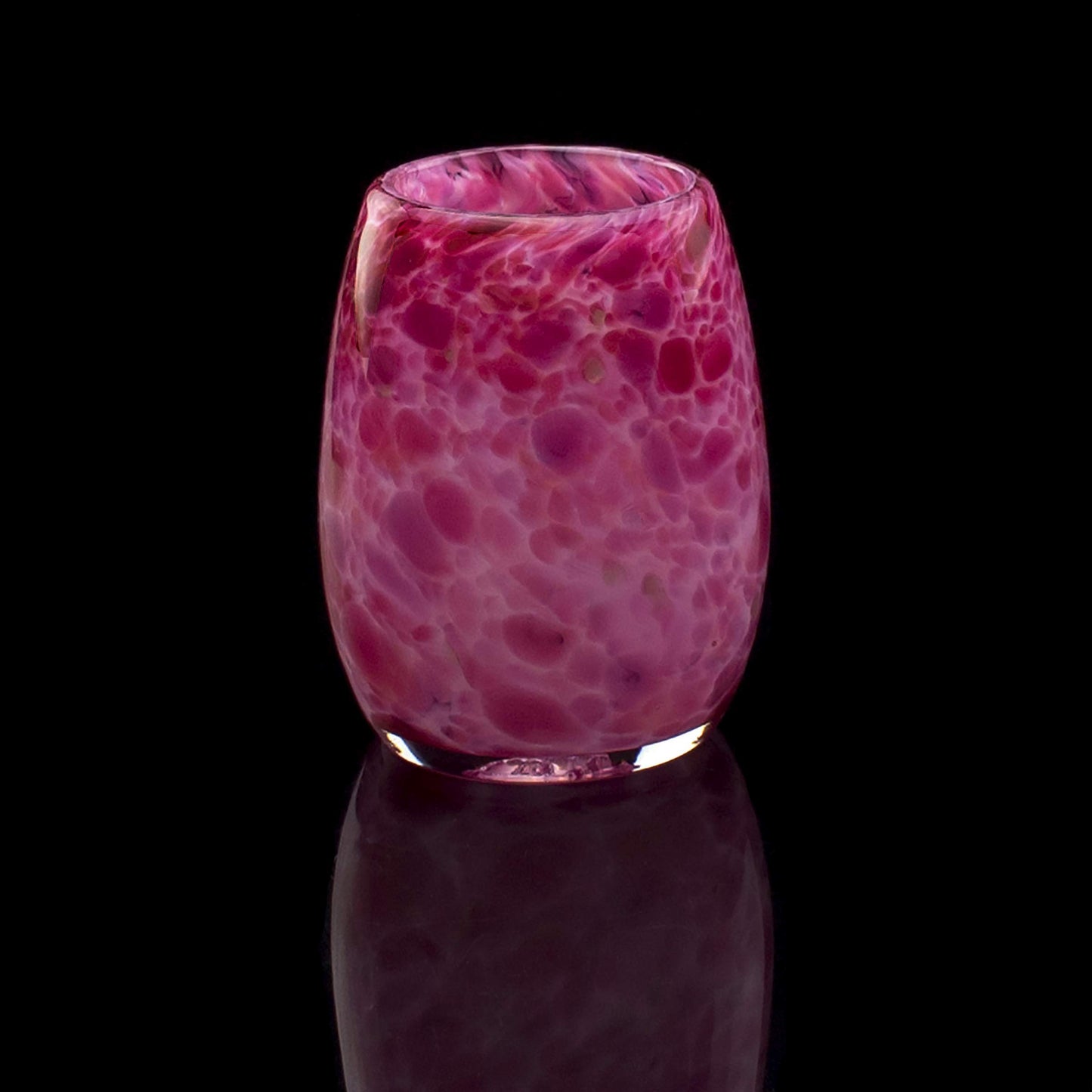 Totally Blown Glassworks Votive Candle Holder, Tea-Light, Handmade Blown Glass, Accent Vase, Centerpiece, Home Decor, Artist Dehanna Jones, Seattle, WA. (Pretty in Pink)
