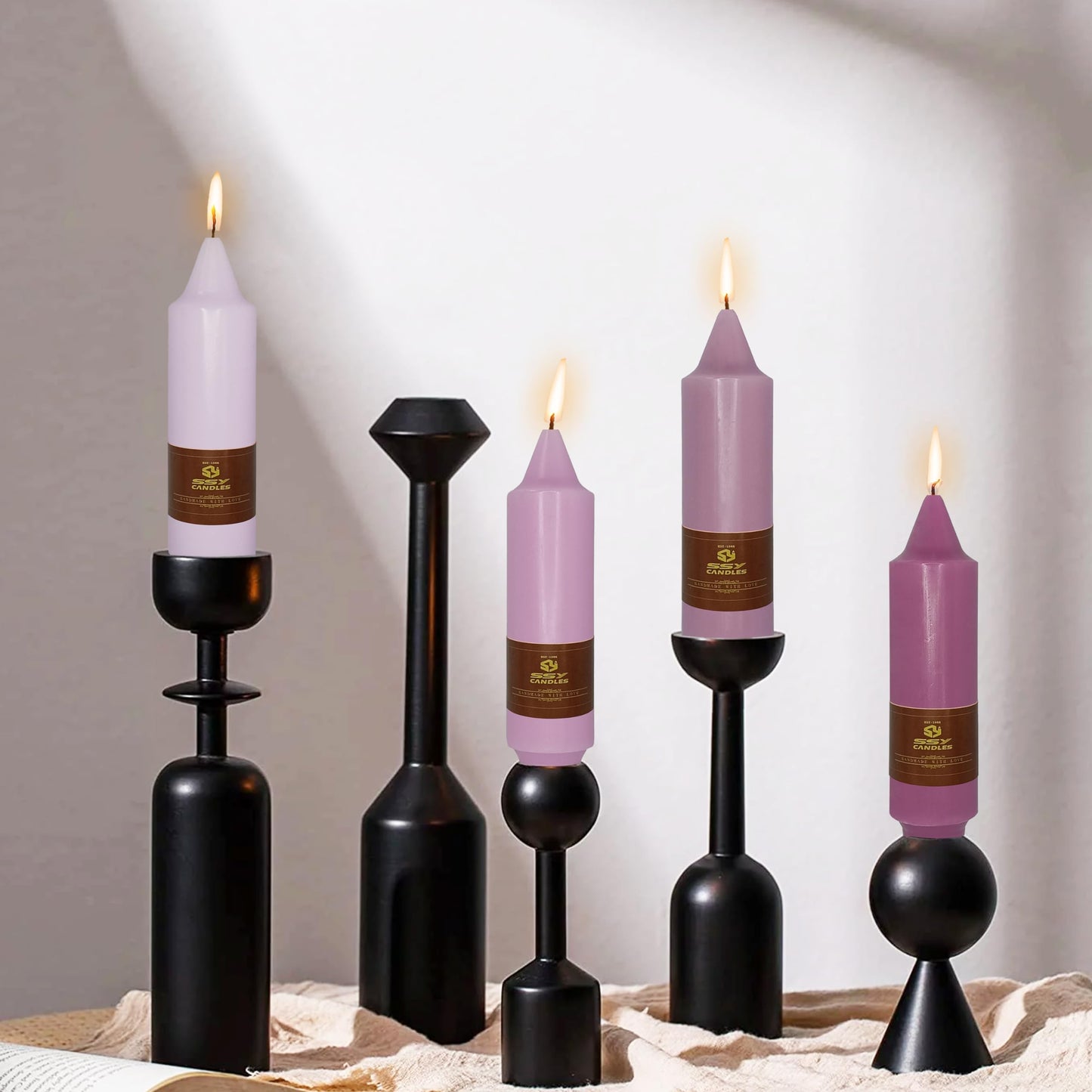 Taper Candles Twisted Candles Sticks Long Spiral Candlesticks Unscented Candles Smokeless Candle for Wedding Party Dinner Home Decoration