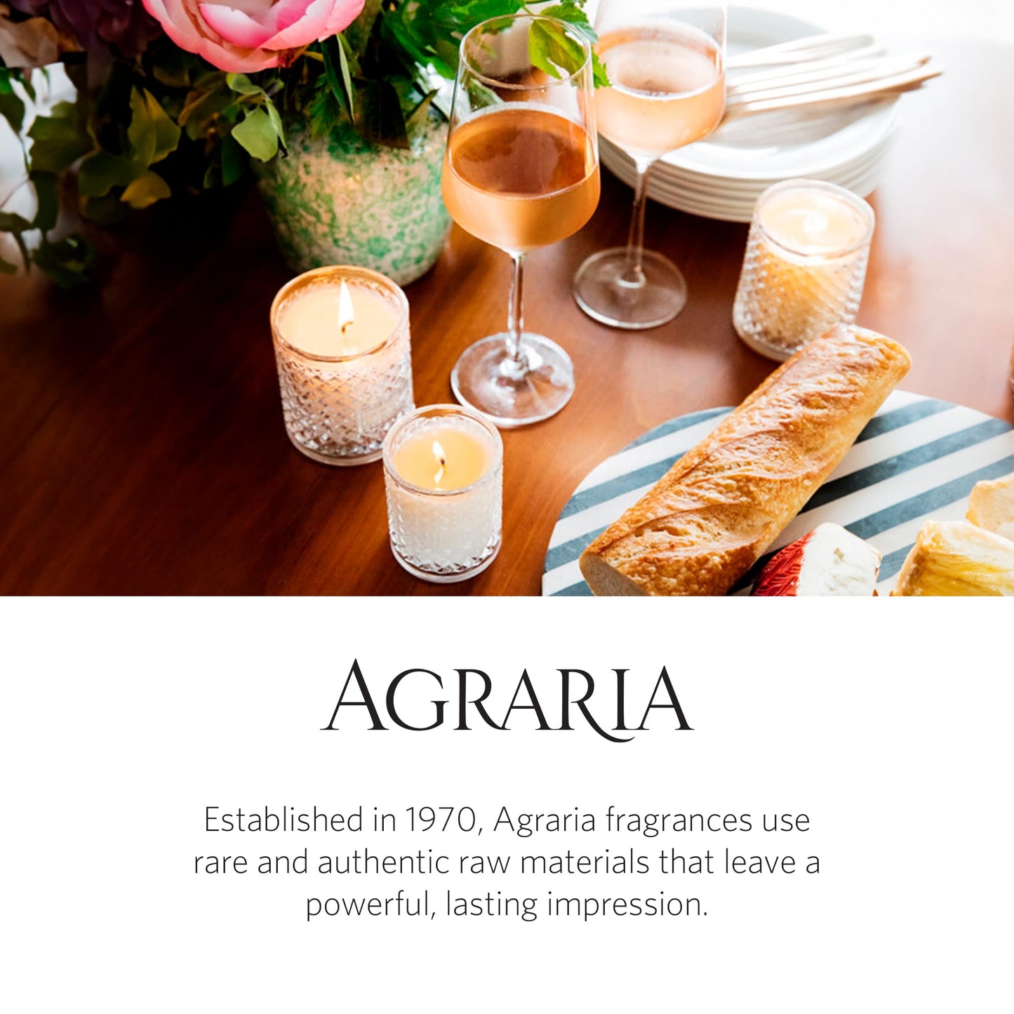 AGRARIA Scented Candles, 7 Oz, Long-Lasting Scented Candles for Home, Elegant Home Fragrance Gifts for Men and Women