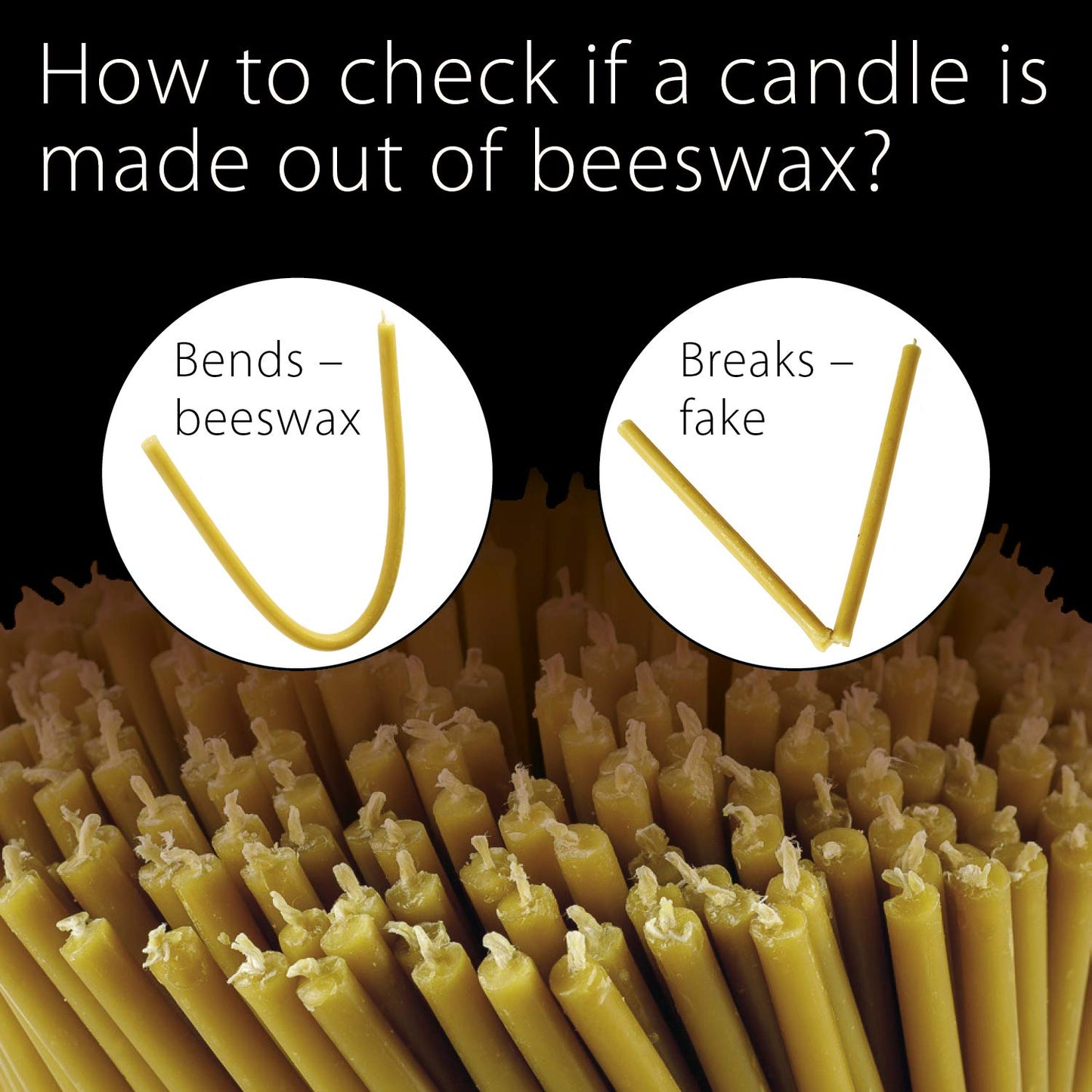 Danilovo Pure Beeswax Candles - Honey-Scented, Decorative Thin Taper Candles - Ideal for Birthday Decoration or Church Prayers - Drip Free, Tall & Smokeless Pack of 350 pcs, 6.5 x 0.22 inch