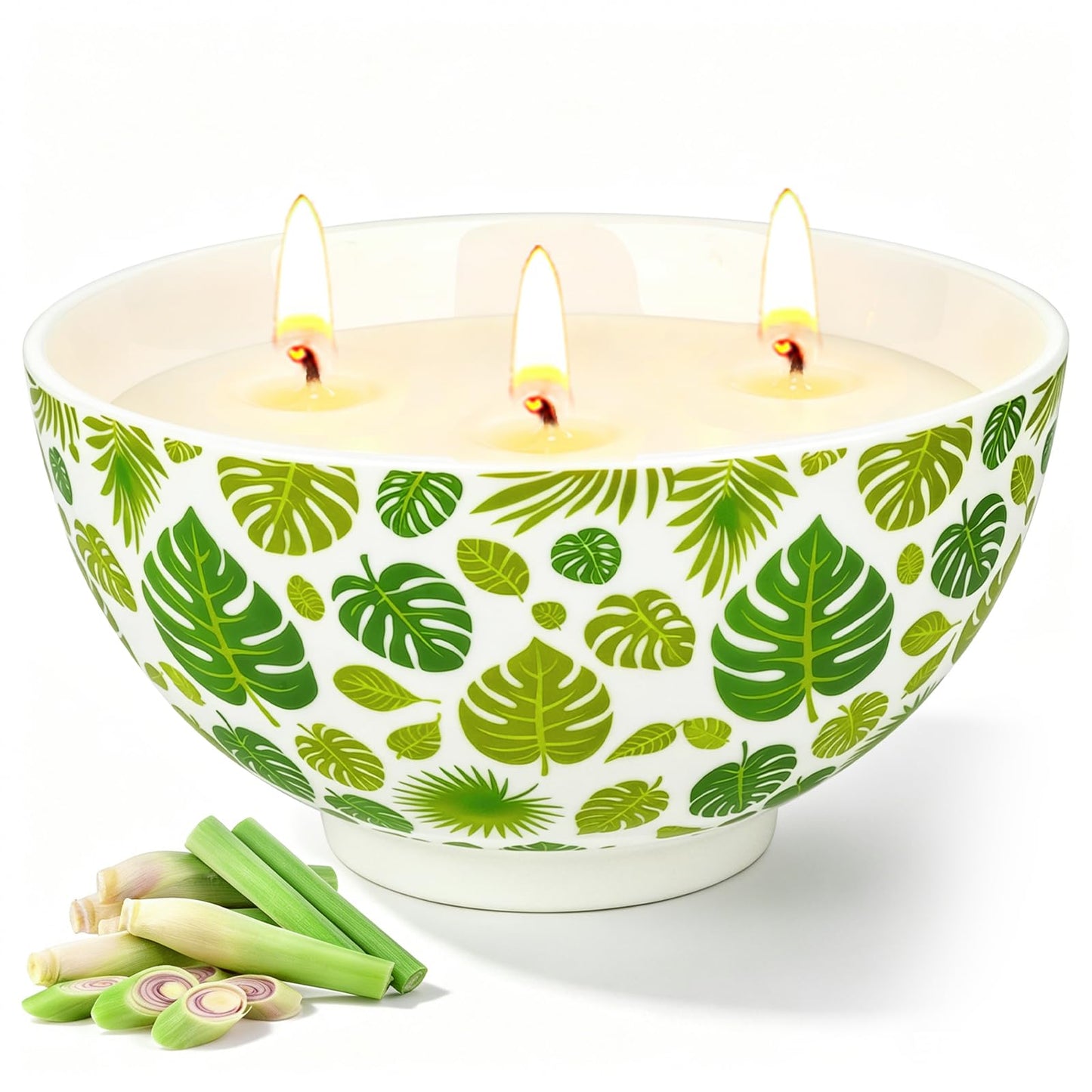 Citronella Candles Outdoor, 3 Wick Citronella Candle for Patio with Natural Soy Wax, 40 Hours Long Lasting Burn, Indoor and Outdoor Candles for Backyard, Garden, Camping, Balcony, and Summer Party