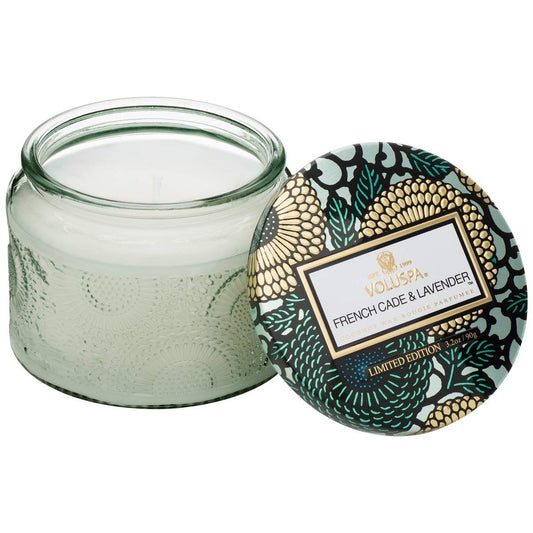 Voluspa Petit Colored Jar w Lid Candle French Cade Lavender Unisex Adult One Size