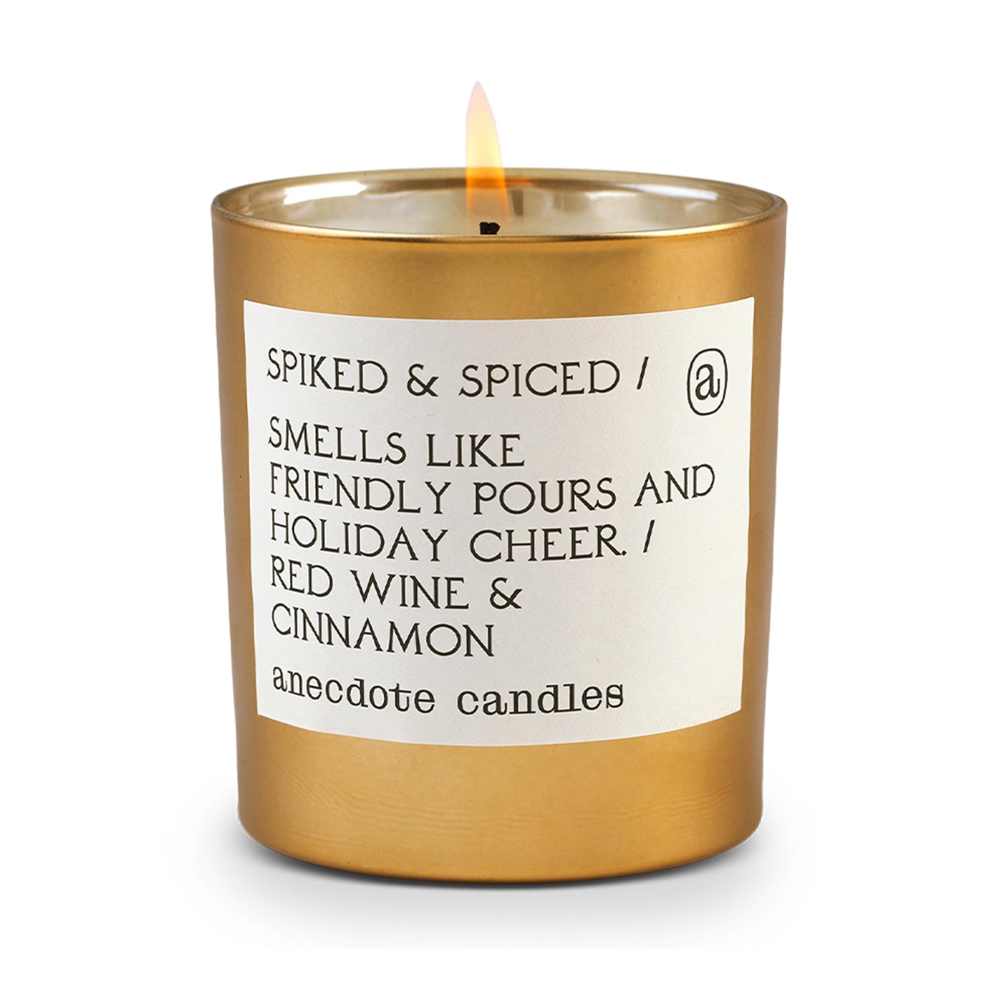 Anecdote Candles ‘Spiked & Spiced' Coconut Soy Wax Candle Jar | Premium Hand Poured & Long Burning | Red Wine & Cinnamon Scent | Phthalate-Free | for Home, Office, Gift - 9 Oz
