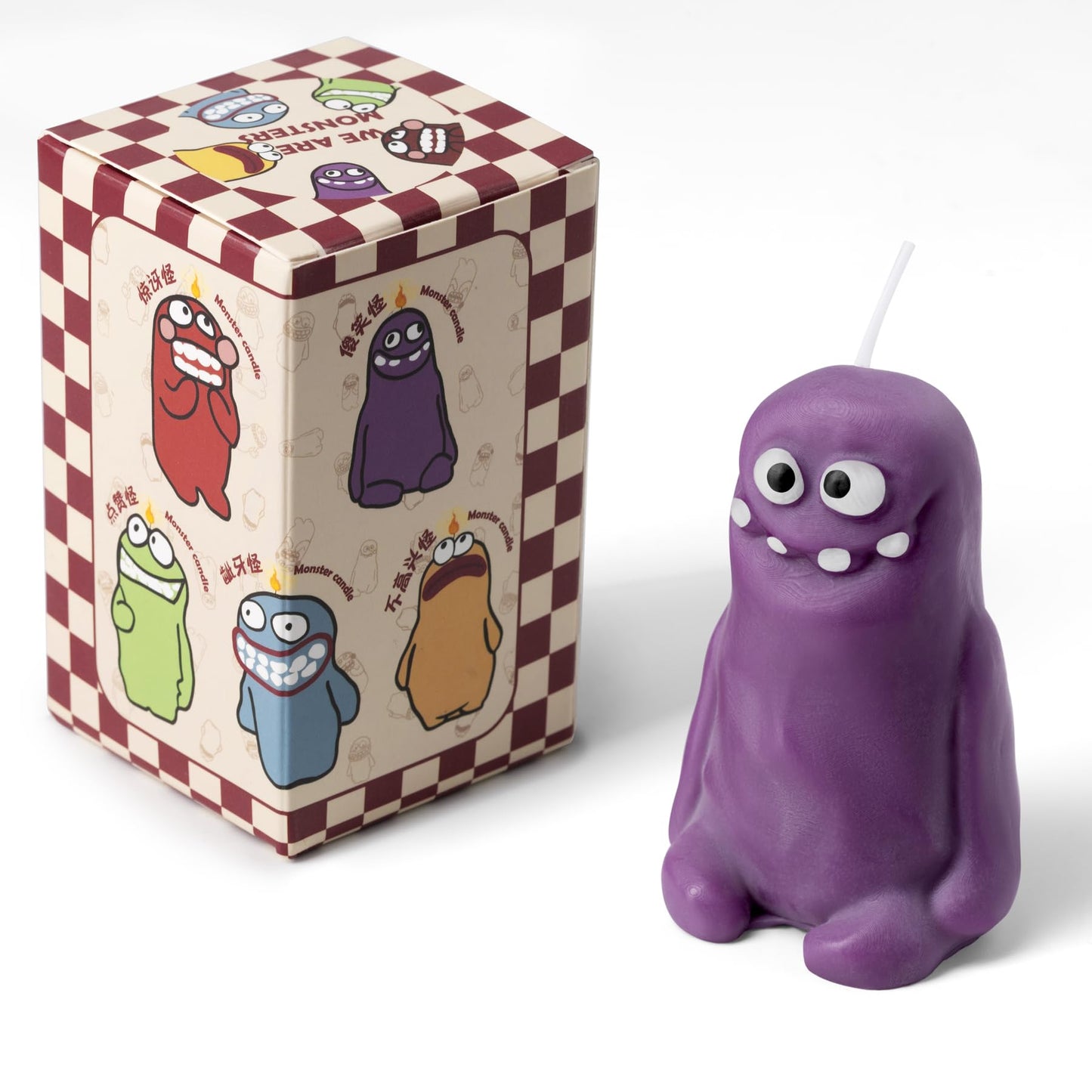 Cute Funny Clay Creature Candles with Natural Scents (Lavender), Novelty Home Decor Gifts for Holidays, Birthdays, Party Favors, Natural Soy Wax, Relaxation and Mood Enhancement