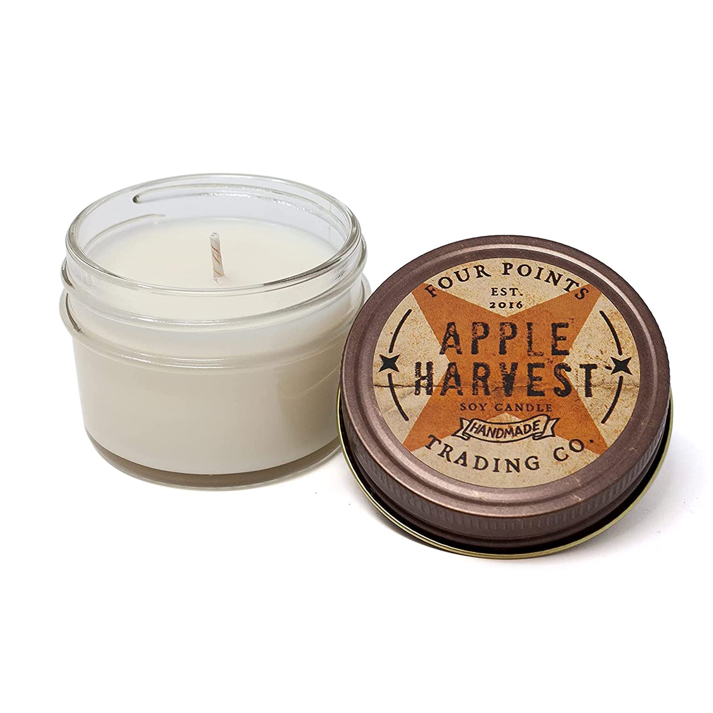 Four Points Trading Co. Apple Harvest 4 Oz Scented Soy Aromatherapy Candle w/Jar