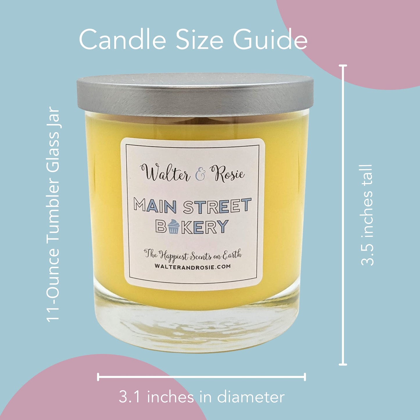 Walter & Rosie - Pixie Dust Candle 11 oz - Scented Candle - Inspired by Peter Pan - Soy Wax Blend - Up to 40 Hrs - Long Burning Candle - Reuseable Glass Jar