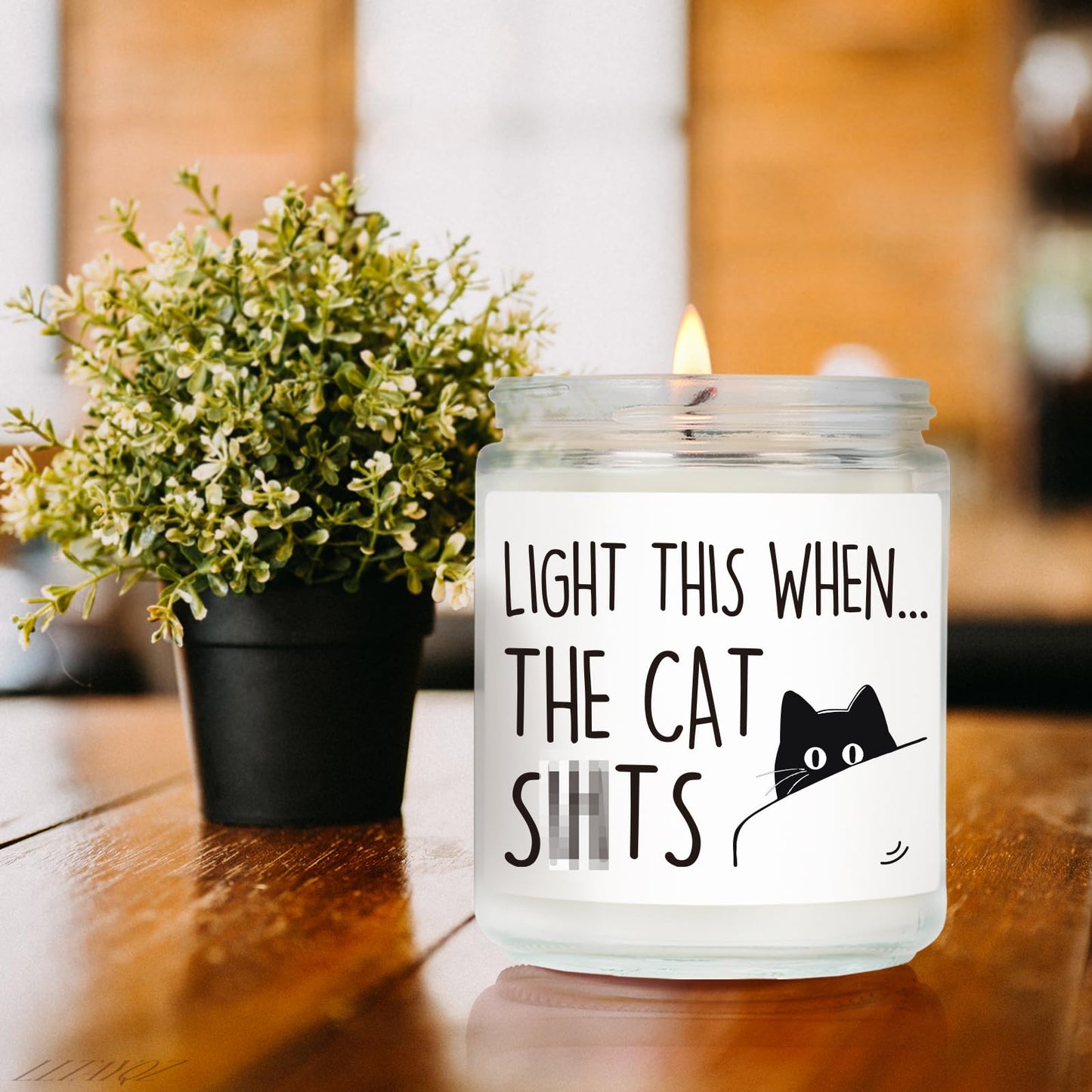 Funny Cat Lover Candle Gifts for Women, Men, Light Me When The cat Poops candle, Birthday, Christmas Candles Gift for Cats Lovers, Lady, Girls, Boys, Teens, Parents, Owners-Black cats Themed candles66