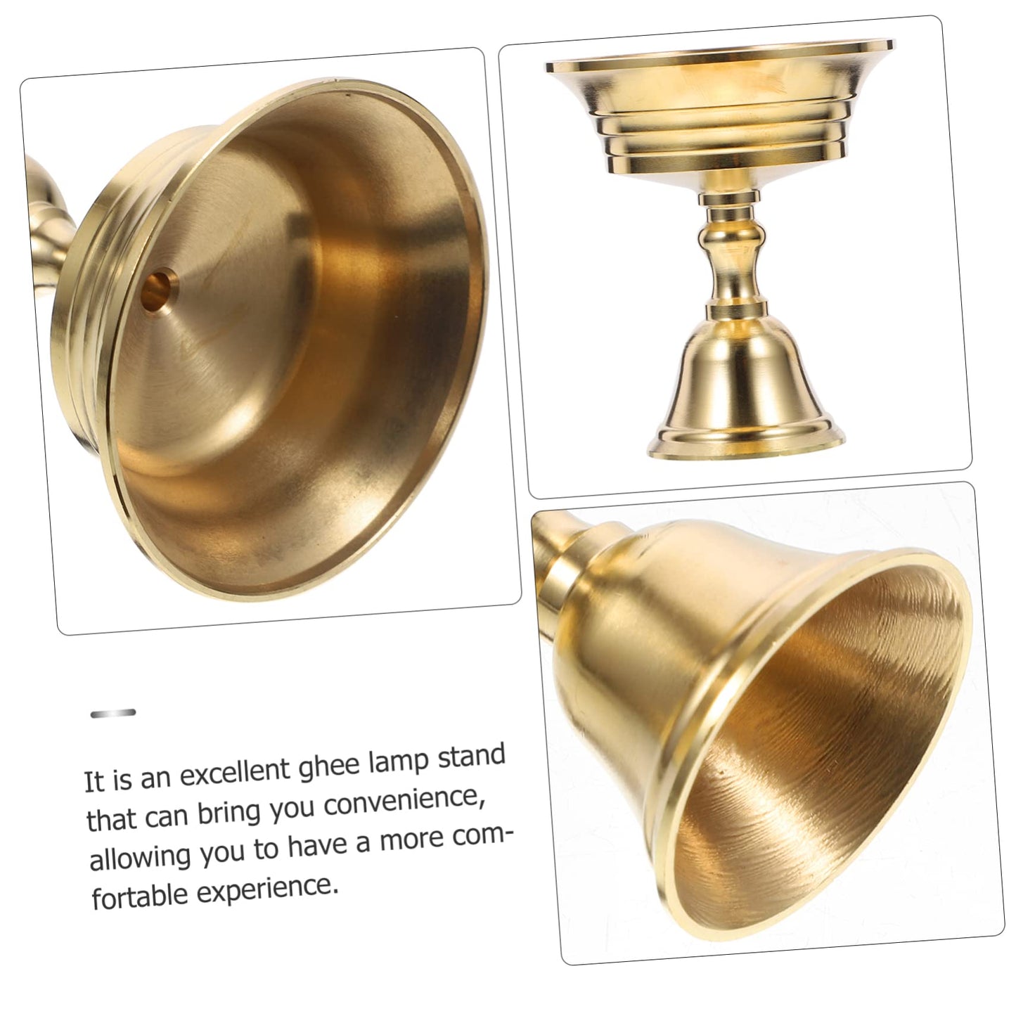 MINAOLULUS 6pcs Brass Solid Liquid Ghee Holder Dual-use Candle Cup Holder for Modern Decor Elegant Tea Light Stand