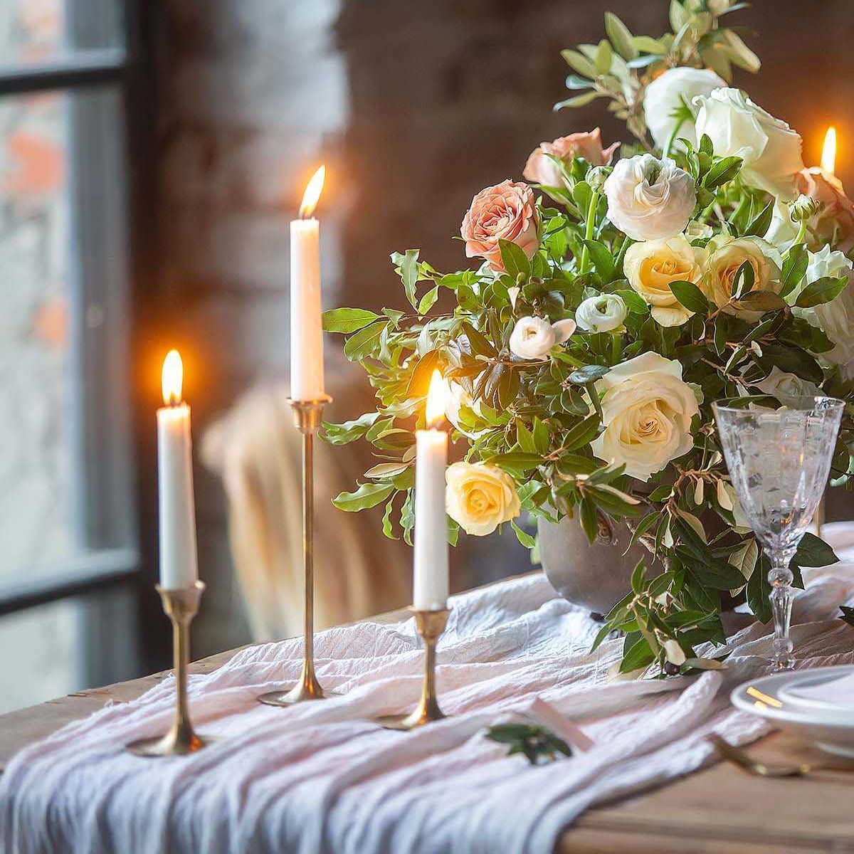 20 Pcs White Taper Candles for Home Decoration, 10×7/8 Inch Thin Candlesticks, Great for Wedding Dinner Party and Emergency