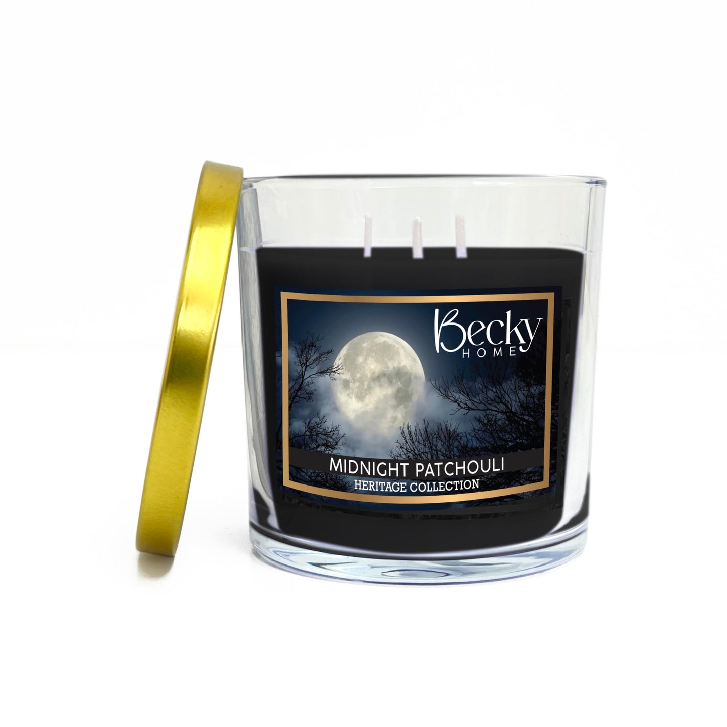 Becky Home 14.5oz Patchouli Scented Candles for Home, 60 Hrs Soy Wax Candle for Stress Relief, House Aromatherapy Candle Fall Gifts for Men and Women