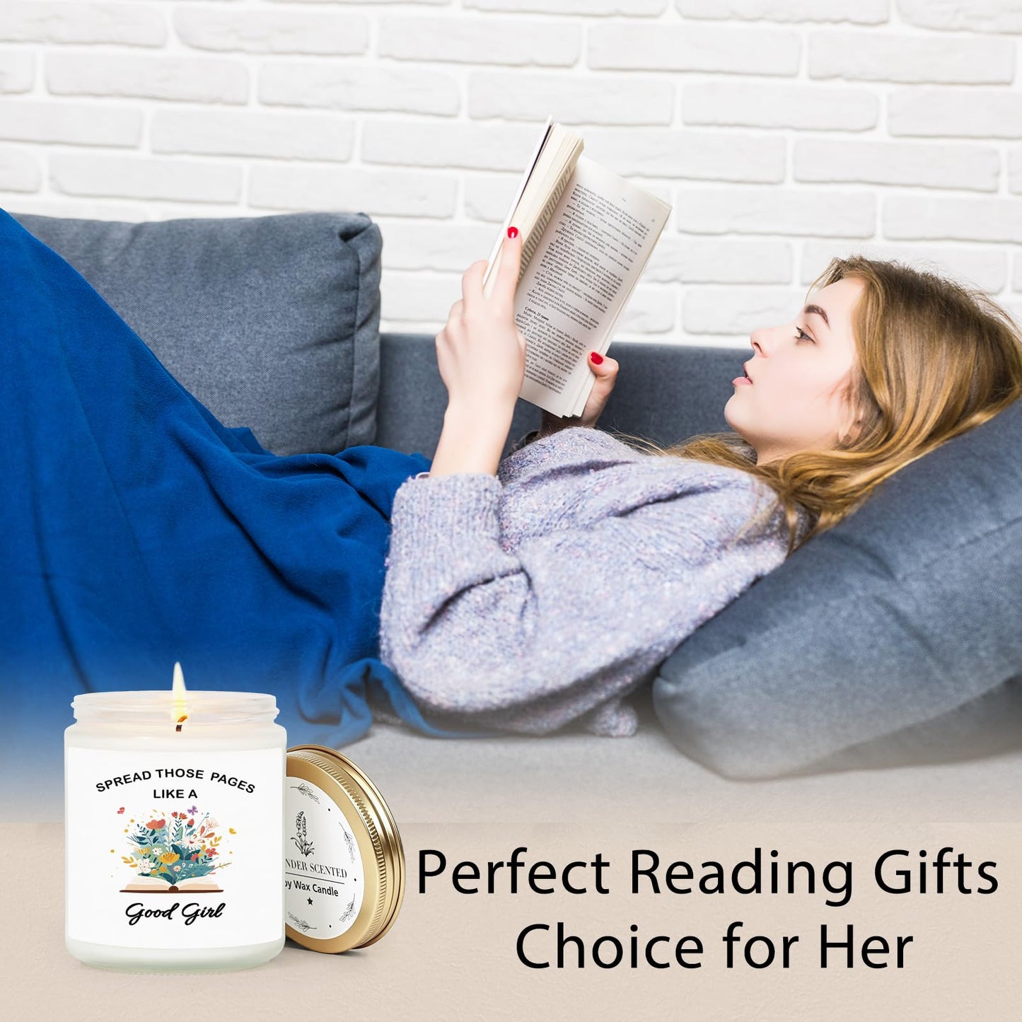 Book Lover Gifts for Women Men Readers - Scented Candles for Bookworms(7OZ) - Gifts for Book Lovers - Bookish Gift for Reading Lovers