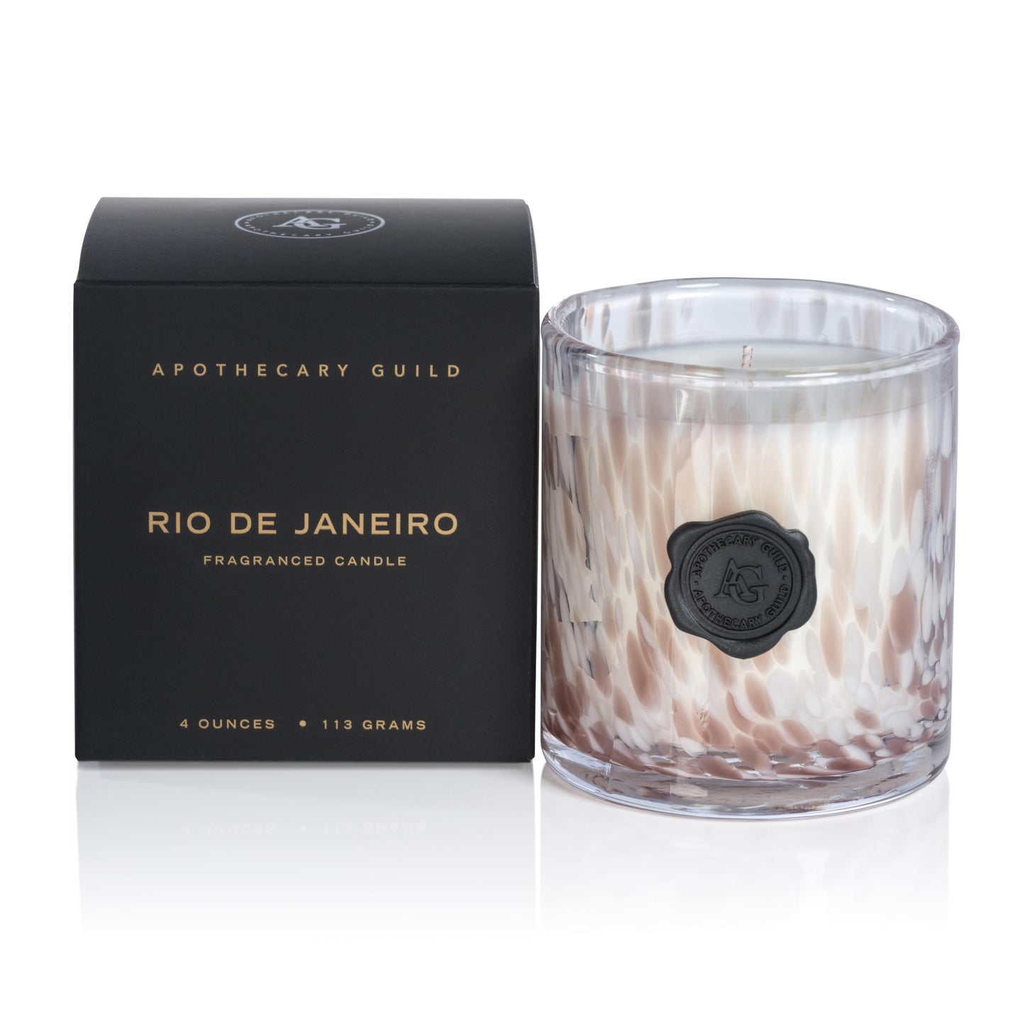 Zodax Apothecary Guild Scented Opal Glass Jar Candle in Gift Box - 4 oz - Rio de Janeiro