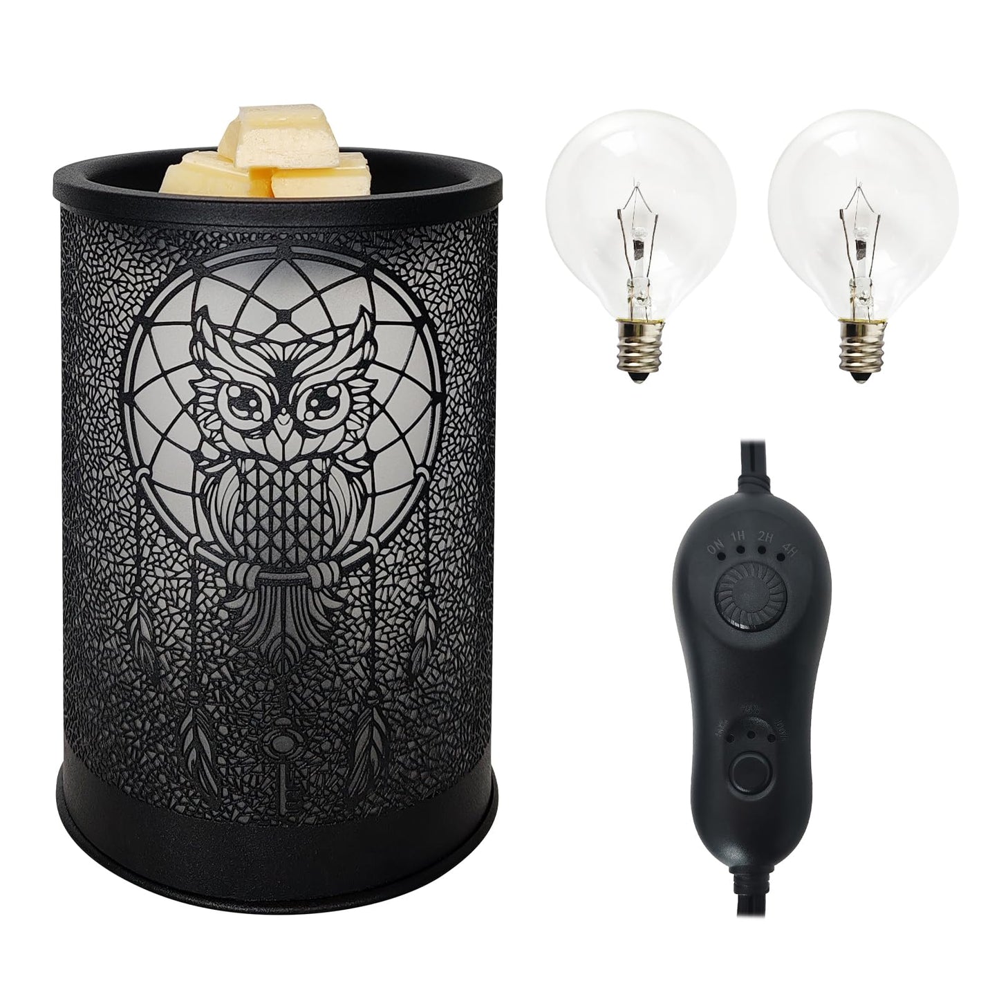 LIFFY Wax Melt Warmer for Scented Wax, Owl Scented Melter, Candle Burner, Fragrance Warmer LED Light, Smokeless Melting, Aromatherapy Essential Oil Diffuser & Night Light