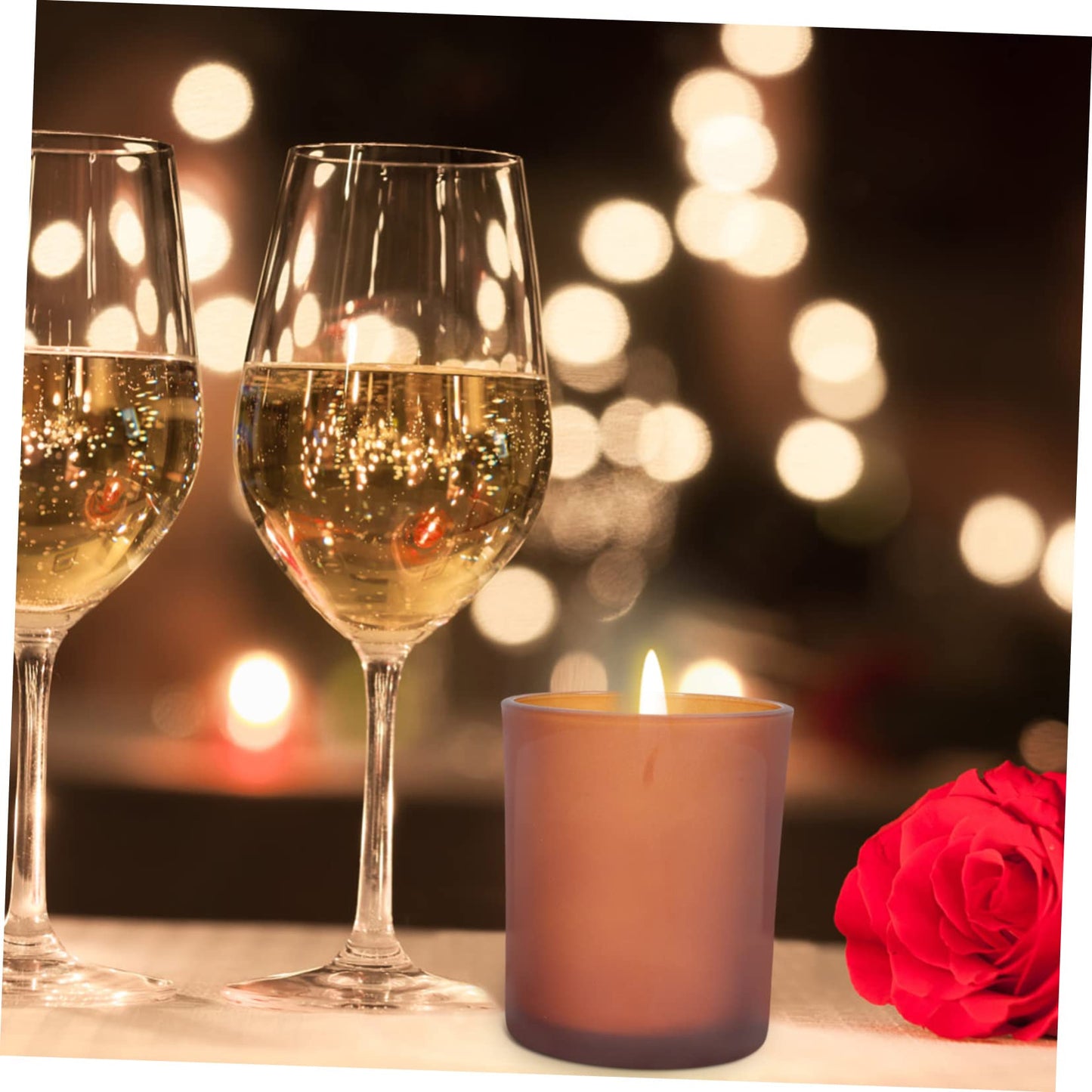 STOBAZA 3sets Nordic Style Glass Votive Candle Holder Frosted Design Heat Resistant Table Decor for Bedroom Living