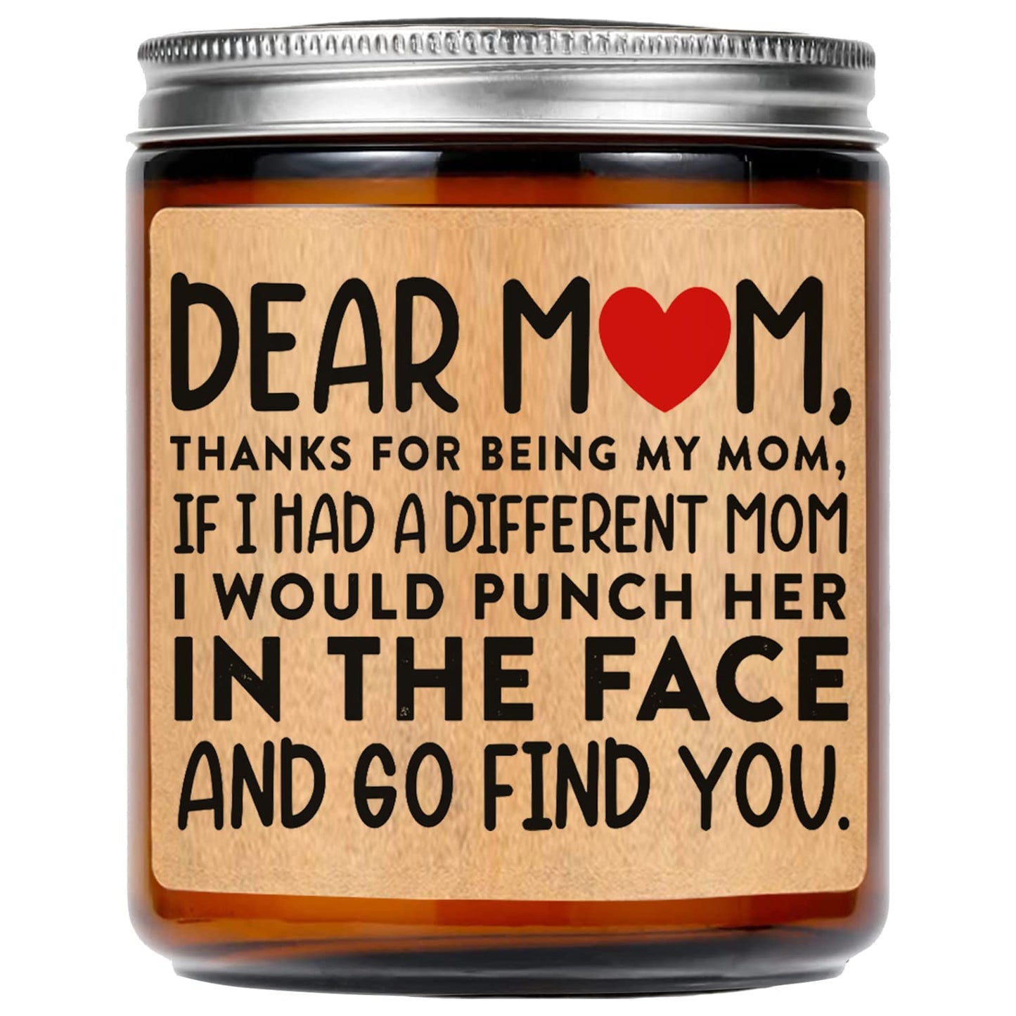 ShinyKT Scented Soy Wax Candle - Funny Mother's Day Present from Daughter or Son - Cool Birthday Gift Ideas for Mom - Long Lasting Natural Fragrance for Mothers Day