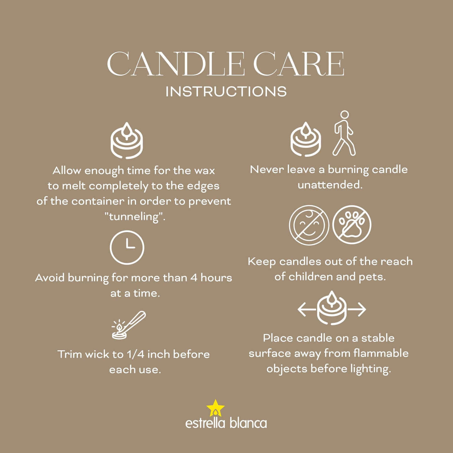 Estrella Blanca 4 Pack 10-Inch White Taper Candles, Unscented Smokeless Dripless Tall Candlesticks for Home Décor, Dinner Tables, Parties, and Weddings