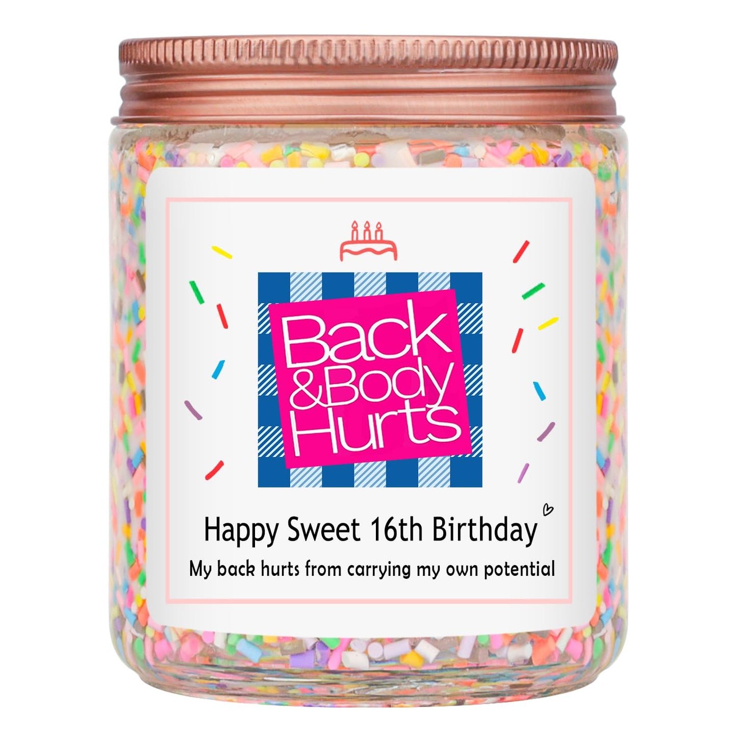 Homsolver 16th Birthday Gifts for Girls - Sweet 16 Vanilla Cream Scented Candle, 16th Birthday Decorations for Girls, Natural Soy Wax Gift for Daughter, Sister, Best Friend, Niece