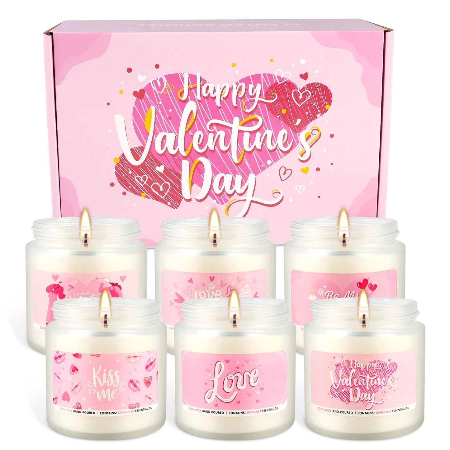 Scented Candle Gifts,6pack-Long Lasting Burning-Aromatherapy Candle for Men Husband Boyfriend,Romantic Gifts for Women, Girlfriend Wife,Mother,Home Decor,Anniversary