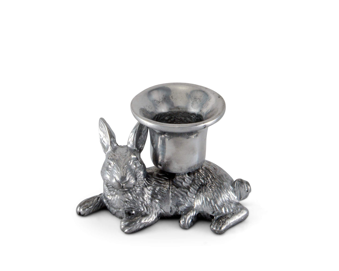 Arthur Court Aluminum Metal Easter Bunny Rabbit Candle Holder/Taper Candlestick - Perfect for Outdoor Table or Easter décor 2.25 inch Tall x 3.5 inch Wide