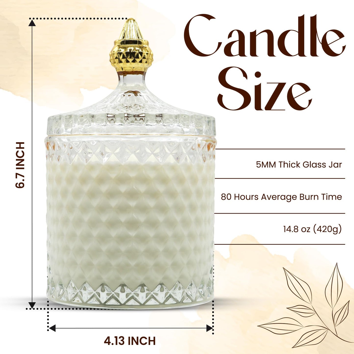 VIONAMI Luxury Scented Candle Gift, Black Bat Rare Flower Fragrance Soy Candle in Glass Jar, 14.8oz, 80Hr Burn, Scented Candles for Women, Birthday Gift for Her, Luxury Candles for Women