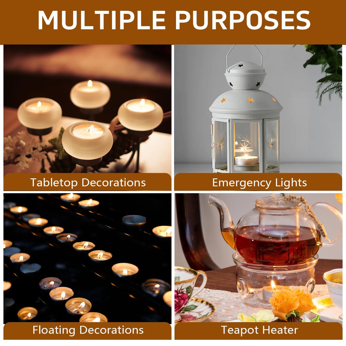 Yihurlm 200 Pack Tea Lights Candles Bulk,4 Hours Burning Long Time, Unscented White Tealight Candles, Smokeless Tea Lights for Home Weddings Shabbat Emergencies