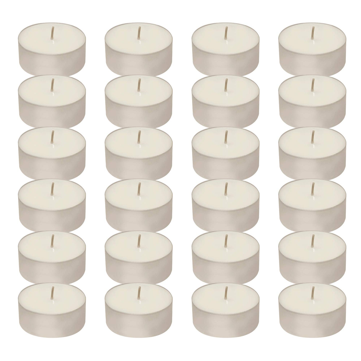 LumaBase Extra Large Tea Light Candles - Set of 24